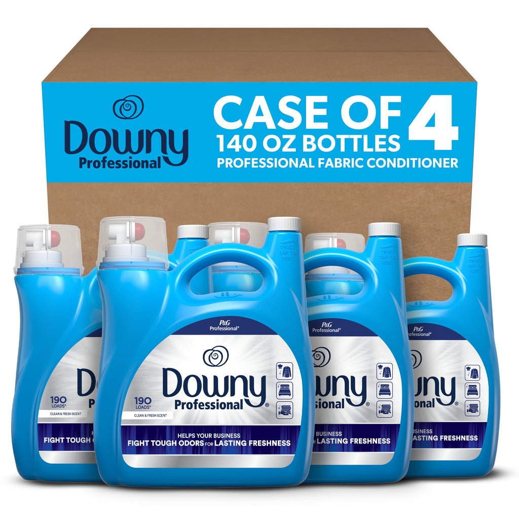 Downy Professional Commercial Liquid Fabric Softener - Clean & Fresh Scent, 190 Loads, 140 fl oz