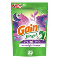 Gain Flings Laundry Detergent Soap Pacs - 35 Count, Moonlight Breeze