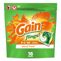 Gain Flings Liquid Laundry Detergent - Island Fresh Scent, 16 Count