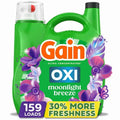 Gain + Oxi Liquid Laundry Detergent - Moonlight Breeze, 159 Loads, 170 fl. oz.