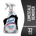 Lysol Power Limescale Remover Bathroom Cleaner Spray - Hard Water Stain Remover, Disinfecting Multipurpose Cleaner, 0% Bleach, Atlantic Fresh Scent, 32 fl oz