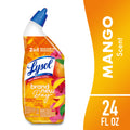 Lysol Toilet Bowl Cleaner Clinging Gel - Disinfecting Bathroom Cleaner and Toilet Bowl Stain Remover, Mango & Hibiscus Scent, 24 fl oz