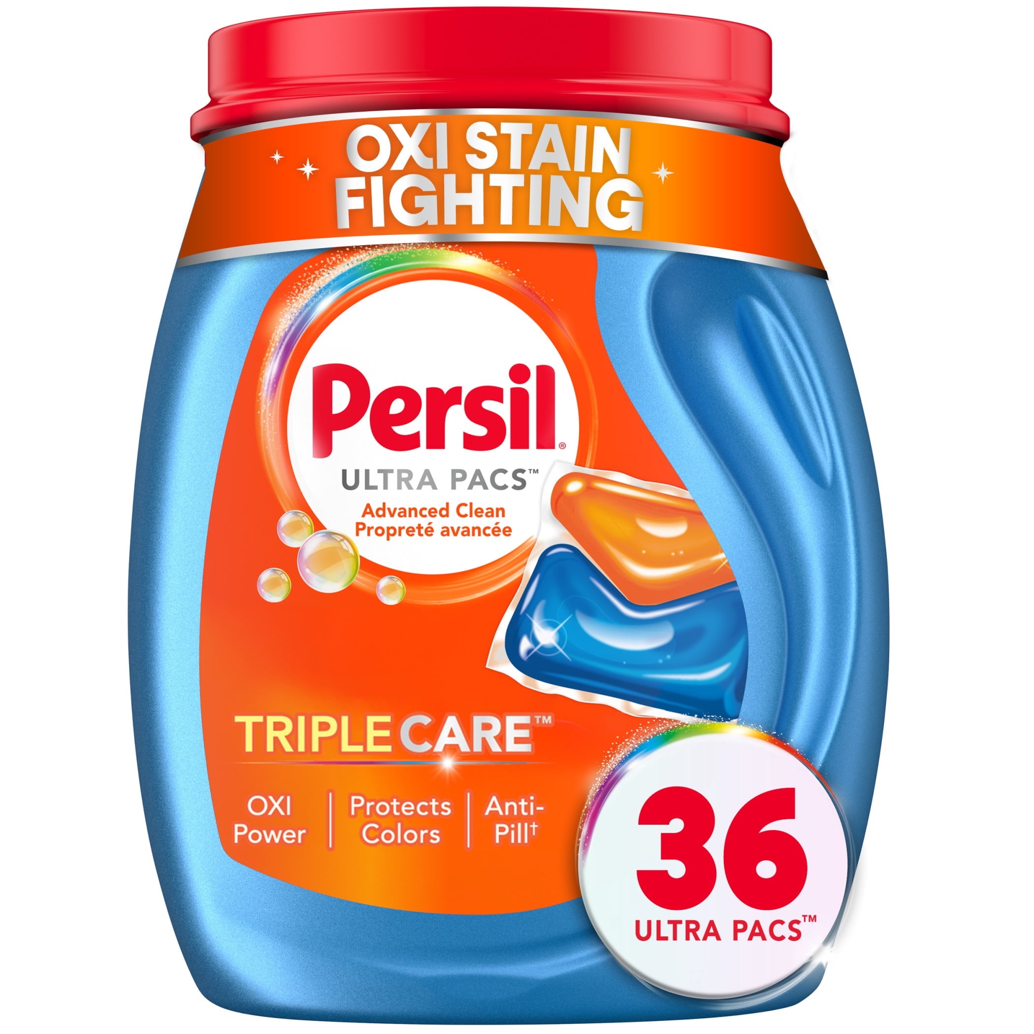 Persil Ultra Pacs Advanced Clean Laundry Detergent - Oxi+Odor Fighter, 36 Count