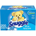 Pack of 2 Snuggle Fabric Softener Dryer Sheets - Blue Sparkle, 200 Count