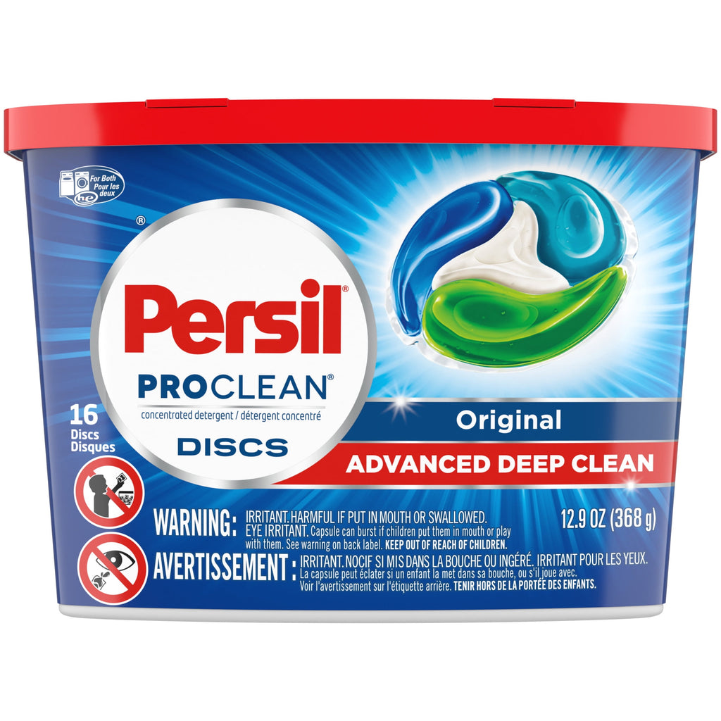 Persil Discs Laundry Detergent Pacs - Original Scent, High Efficiency (HE) Compatible, Laundry Soap, 16 Count