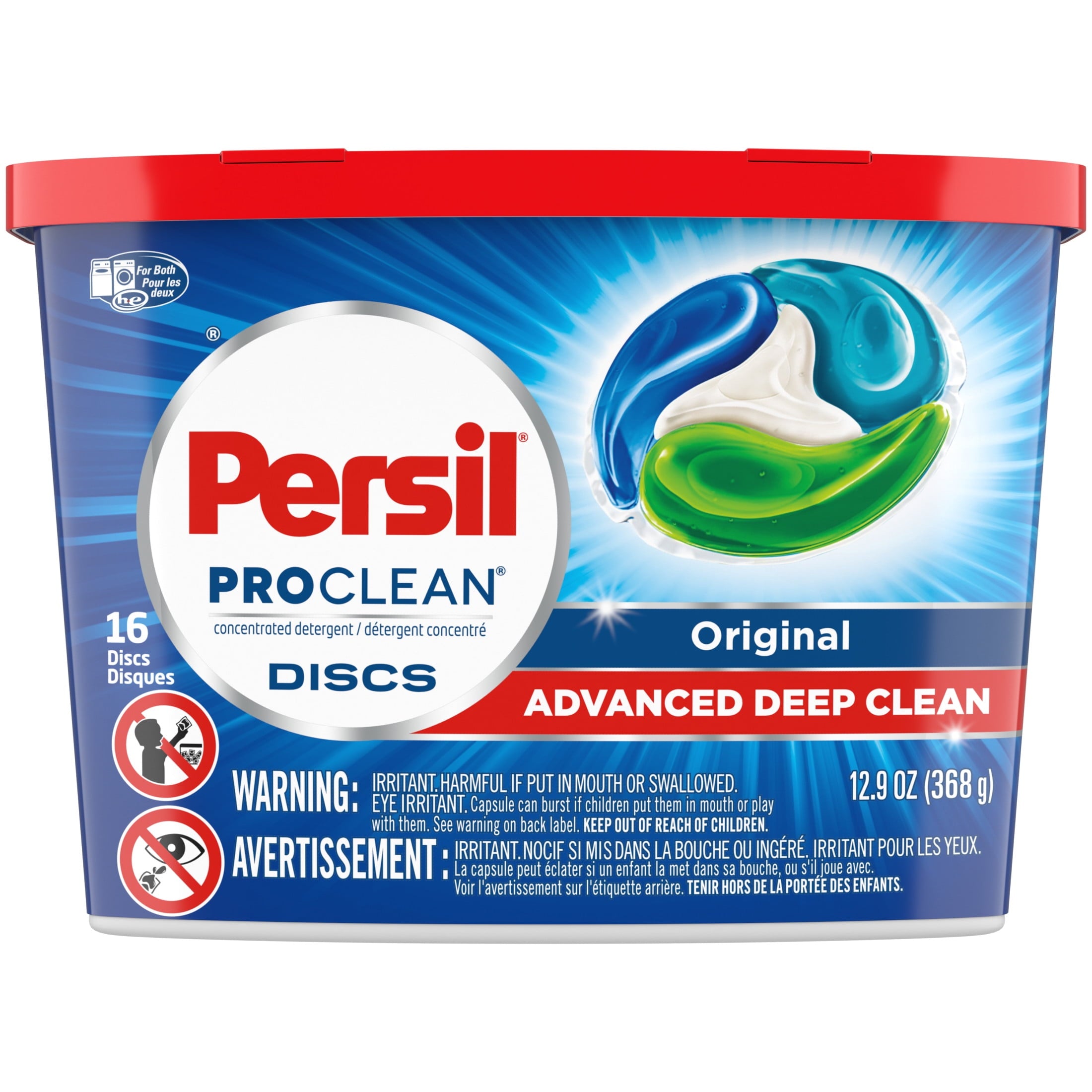 Persil Discs Laundry Detergent Pacs - Original Scent, High Efficiency (HE) Compatible, Laundry Soap, 16 Count