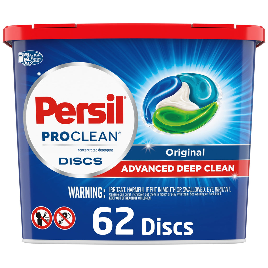 Persil Discs Laundry Detergent Pacs - Original Scent, High Efficiency (HE) Compatible, Laundry Soap, 62 Count