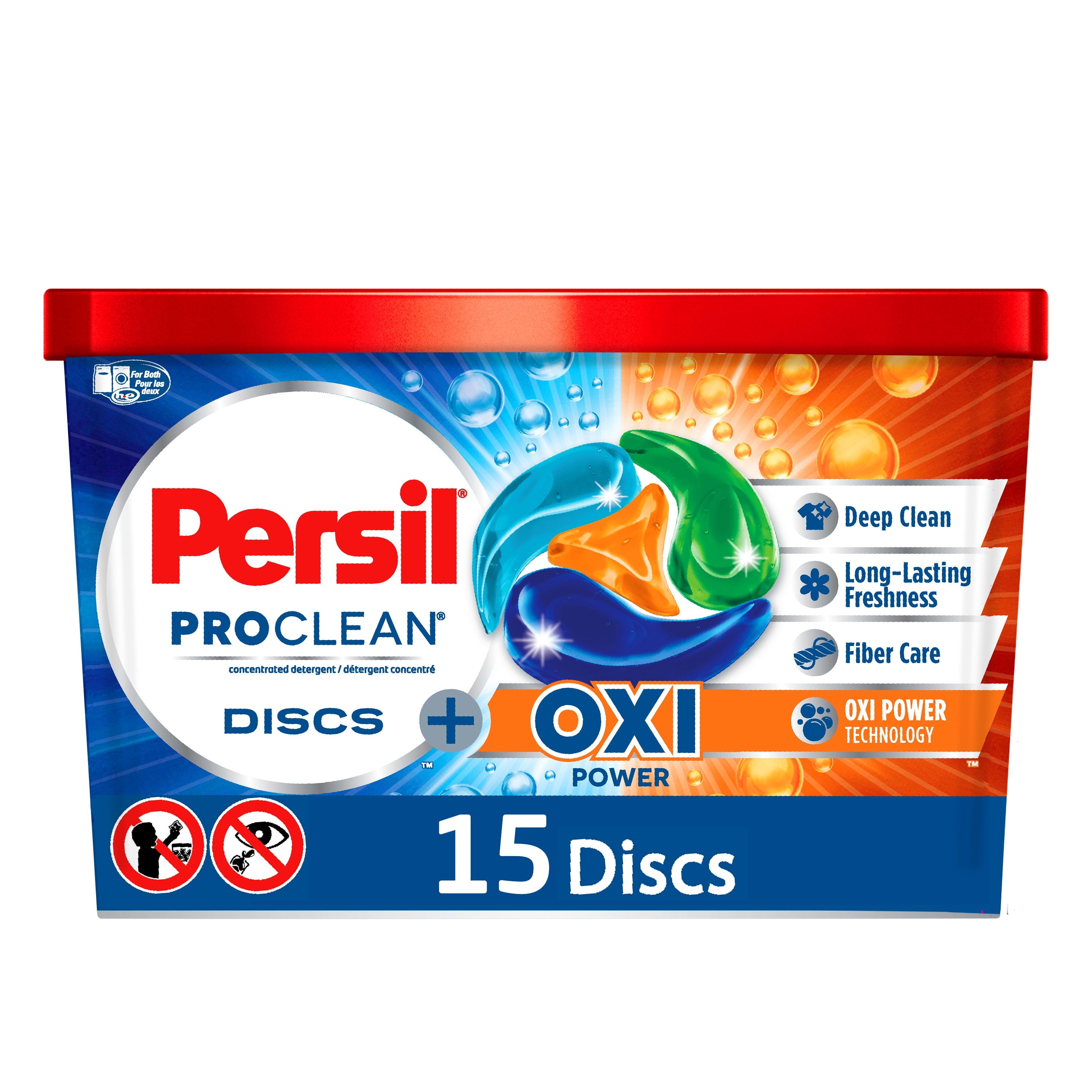 Persil Discs Laundry Detergent Pacs - Oxi, 15 Count