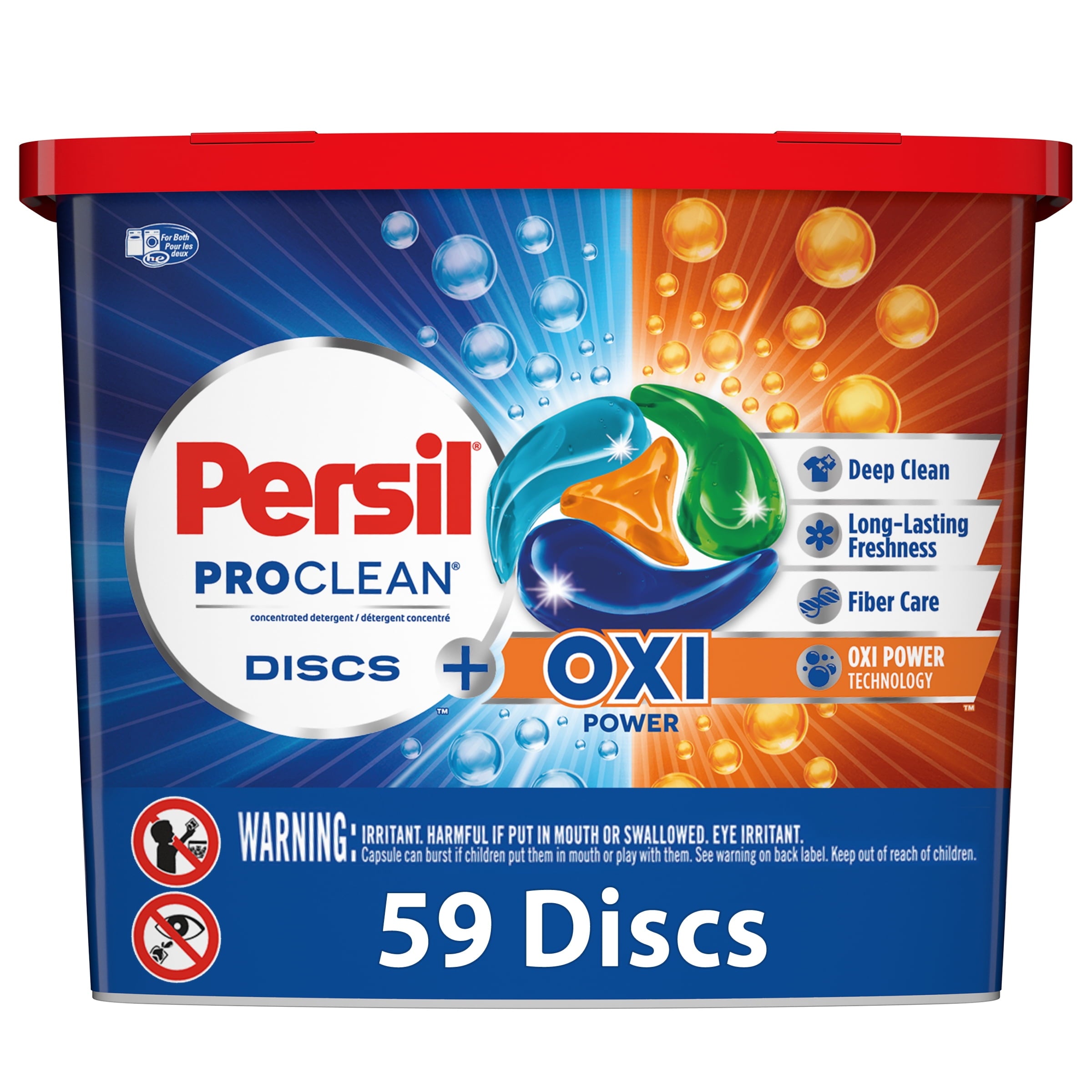 Persil Discs Laundry Detergent Pacs - Oxi, 59 Count