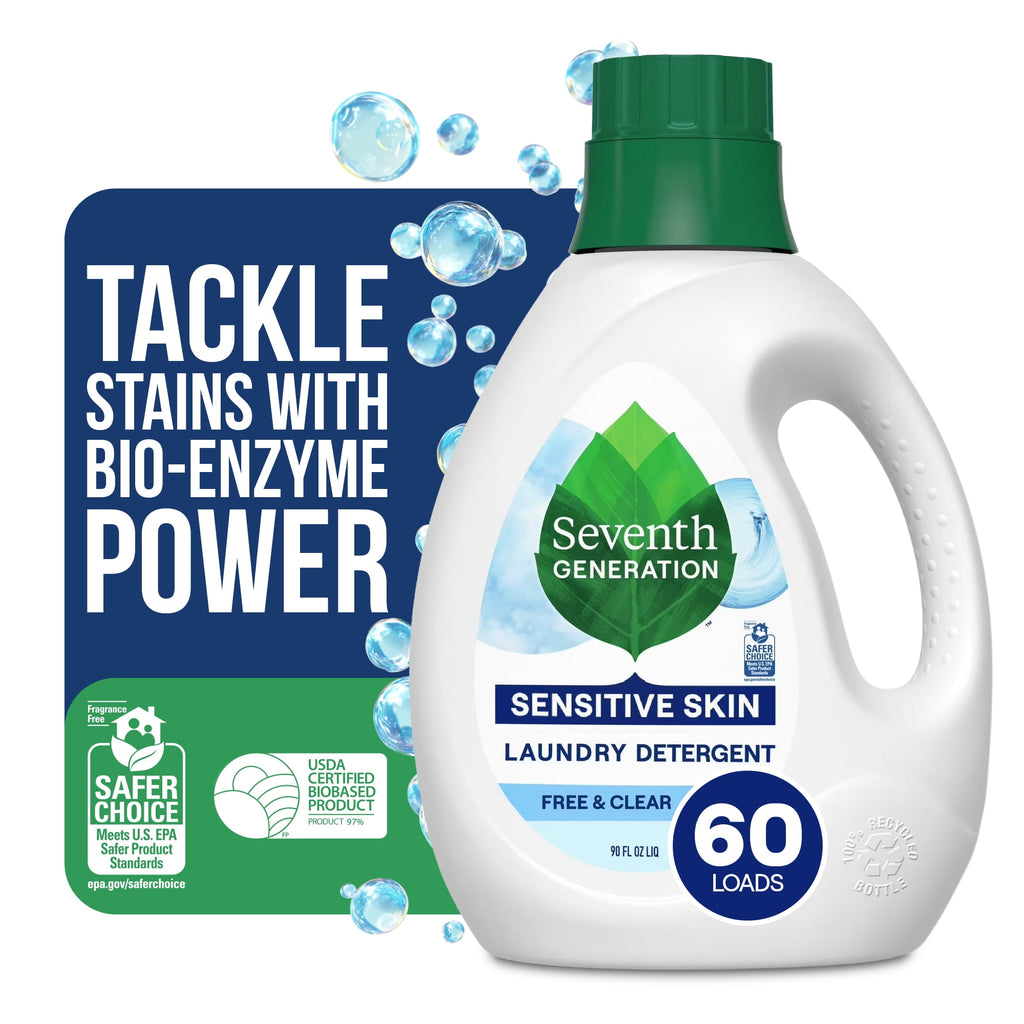 Seventh Generation Free and Clear Liquid Laundry Detergent - 90 fl oz, 60 Loads
