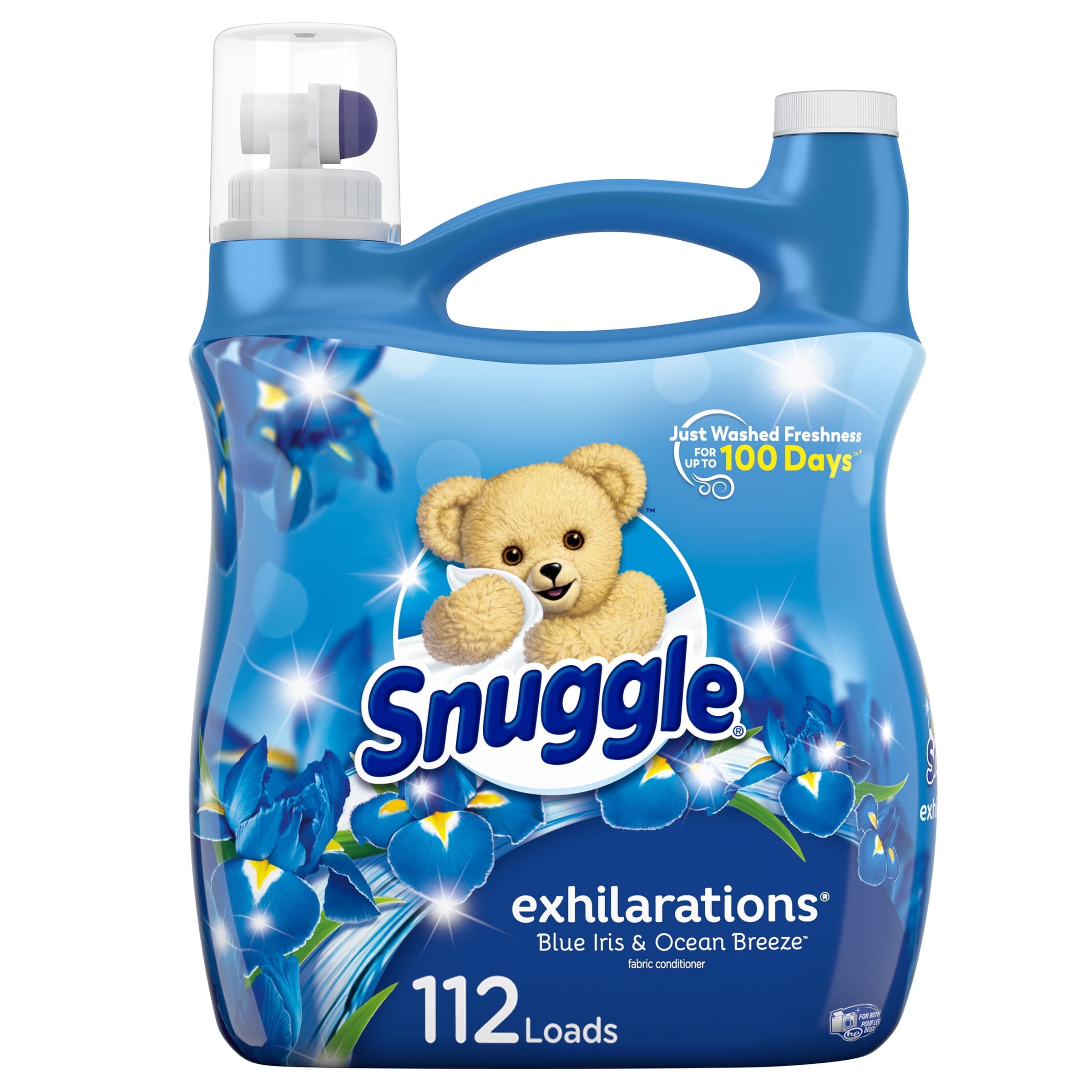 Snuggle Exhilarations Liquid Fabric Softener - Blue Iris & Ocean Breeze, 96 Ounce, 112 Loads