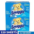 Snuggle Fabric Softener Dryer Sheets - Blue Sparkle 320 count.pack of 2