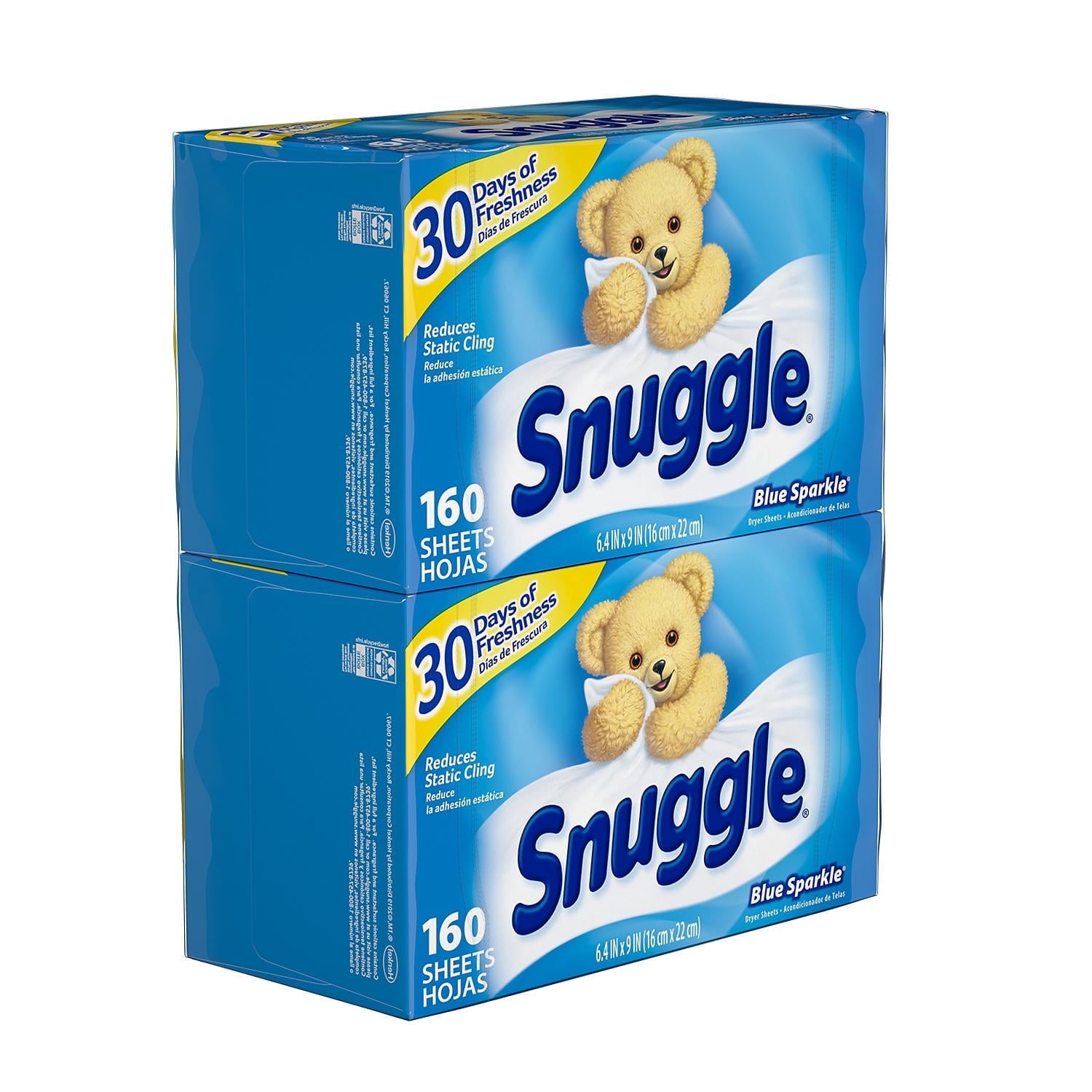 Snuggle Fabric Softener Dryer Sheets - Blue Sparkle (320 Count.)