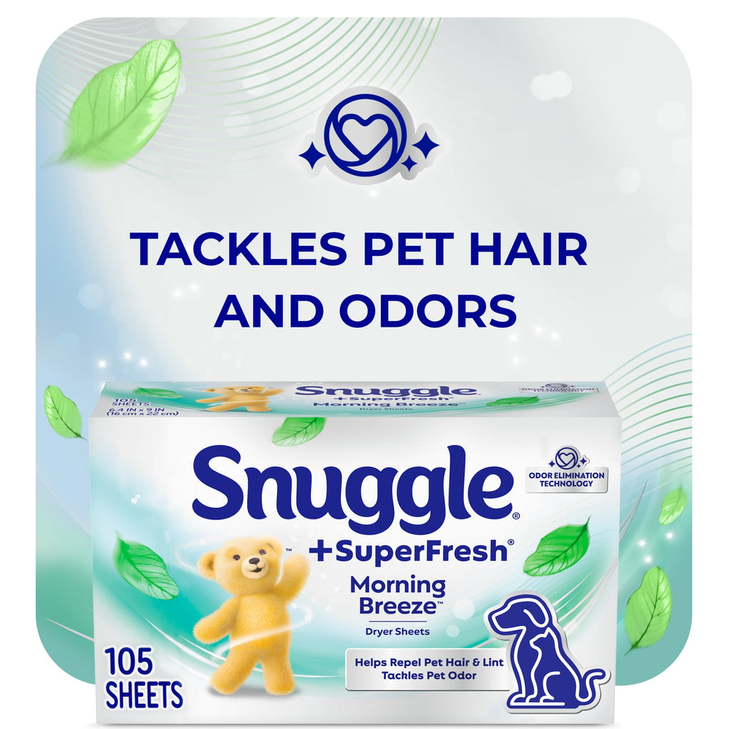 Snuggle SuperFresh Morning Breeze - Dryer Sheets, 105 Count