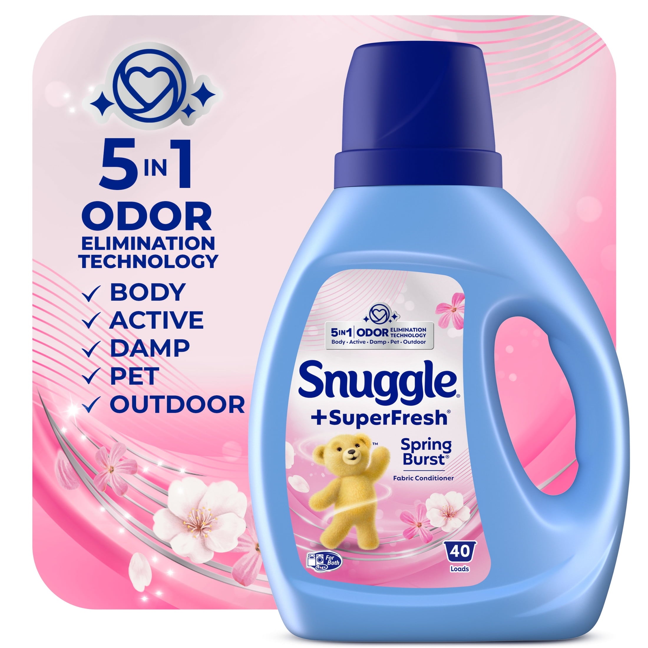 Snuggle SuperFresh Liquid Fabric Softener - Odor Eliminating, Spring Burst, 40 Loads