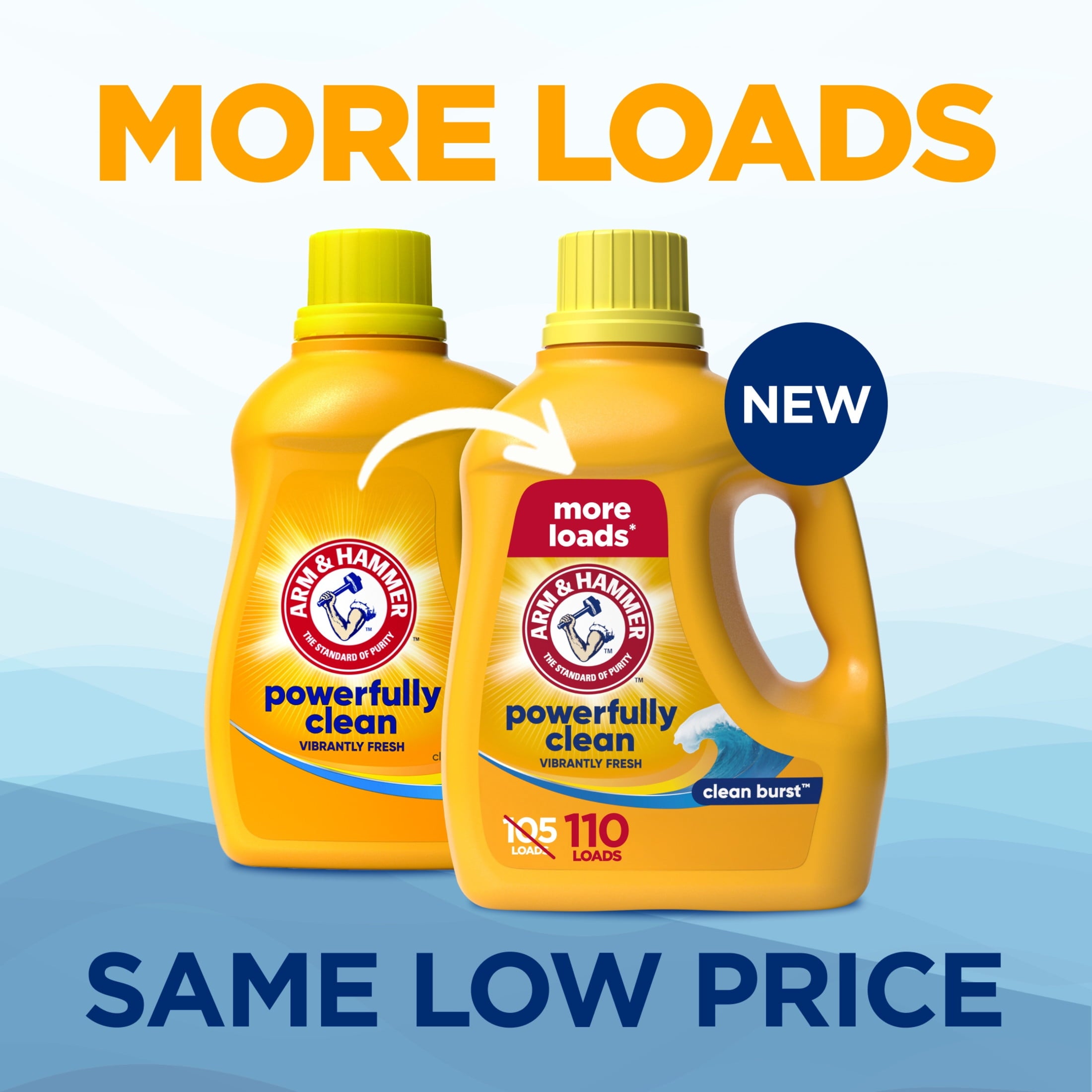 ARM & HAMMER Clean Burst Liquid Laundry Detergent - 110 Loads, 110 fl oz - 4-Pack