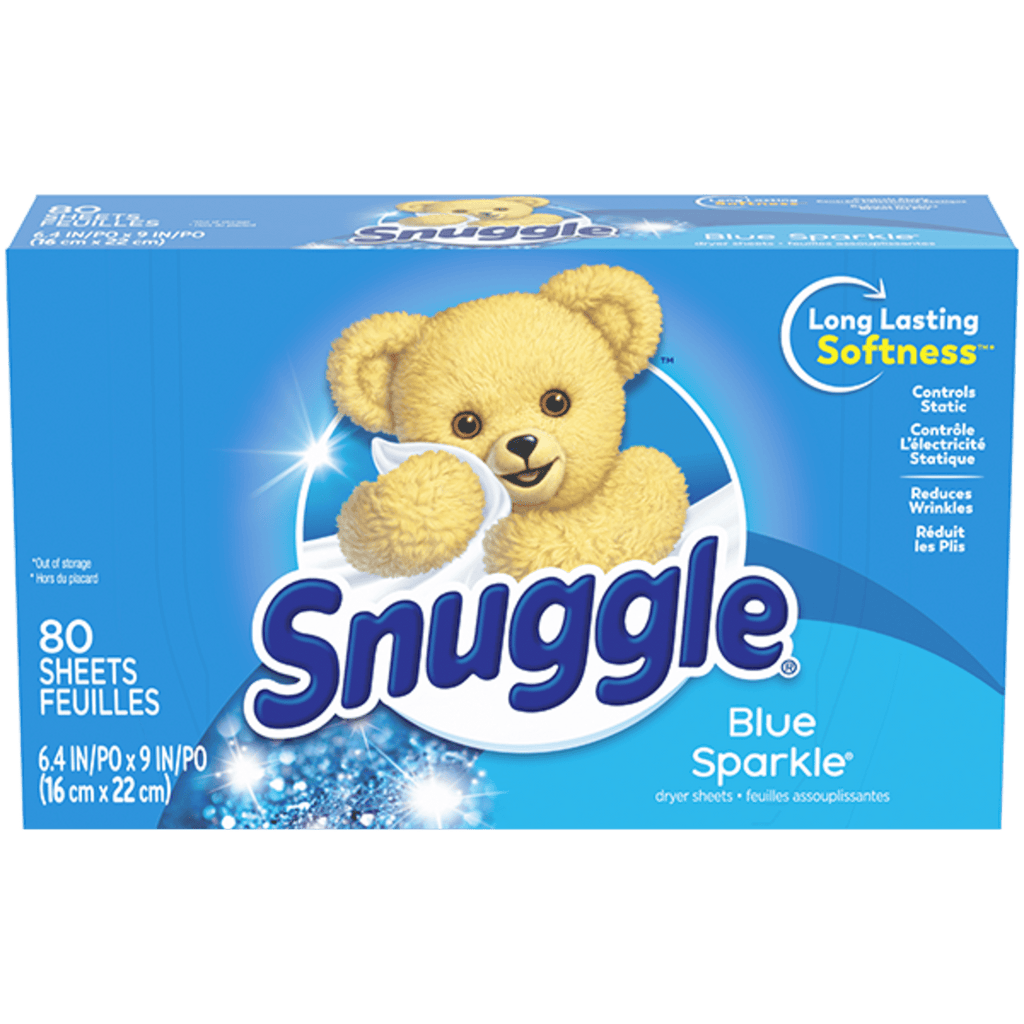Snuggle Fabric Softener Dryer Sheets Blue Sparkle 80 Count