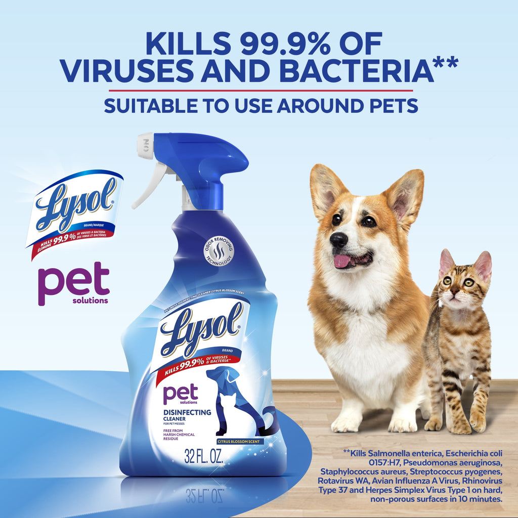 Lysol Pet Solutions –Disinfecting Cleaner - Citrus Blossom Scent, 32 fl oz