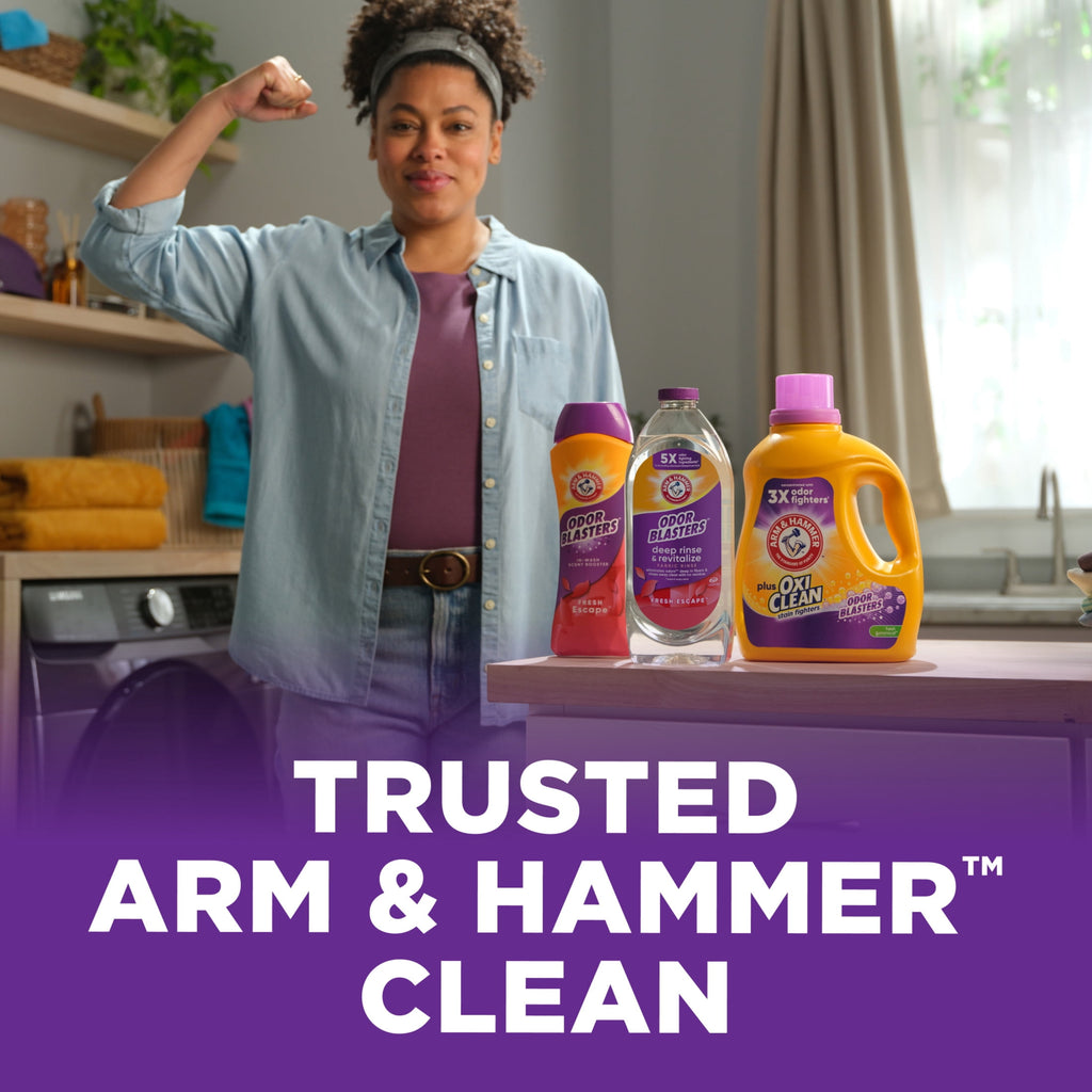 ARM & HAMMER Odor Blasters Deep Rinse and Revitalize Fabric Rinse - Fresh Escape, 28 fl oz - 6-Pack