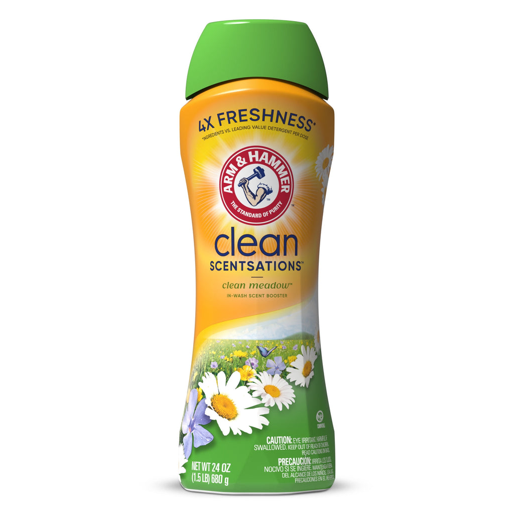 ARM & HAMMER Clean Scentsations Scent Booster - Laundry Beads Alternative, Clean Meadow scent, 24 Oz - 4-Pack