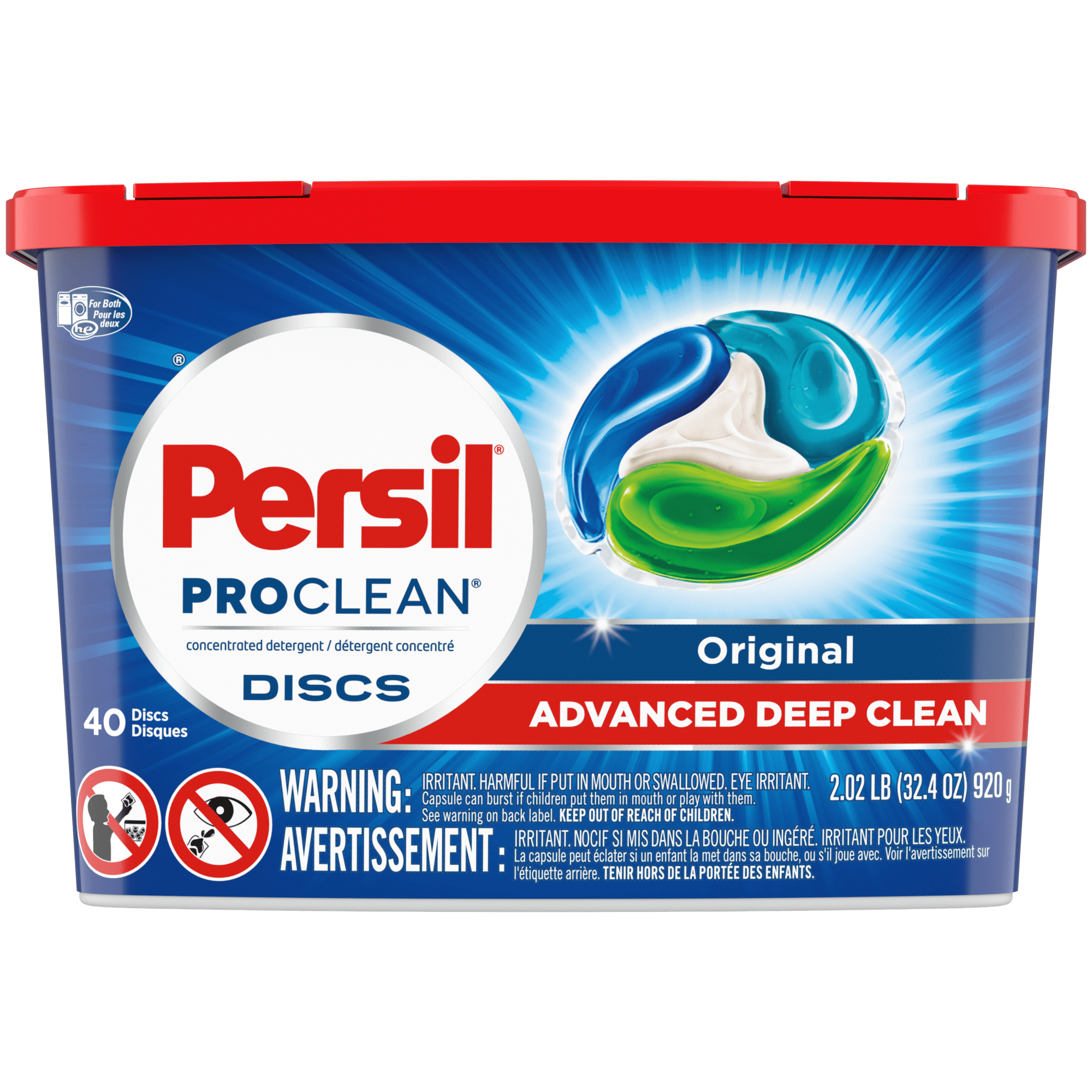 Persil Discs Laundry Detergent Pacs - Original, 40 Count