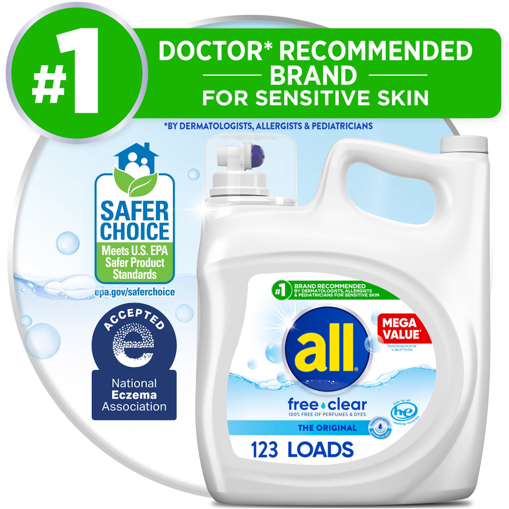 all Free Clear Liquid Laundry Detergent - 184.5 oz, 123 Loads