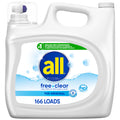all Liquid Laundry Detergent Free Clear for Sensitive Skin - 250 Ounce, 166 Loads