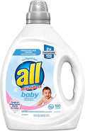 All Liquid Laundry Detergent - Gentle for Baby, Unscented and Hypoallergenic, 2X Concentrated, 100 Loads