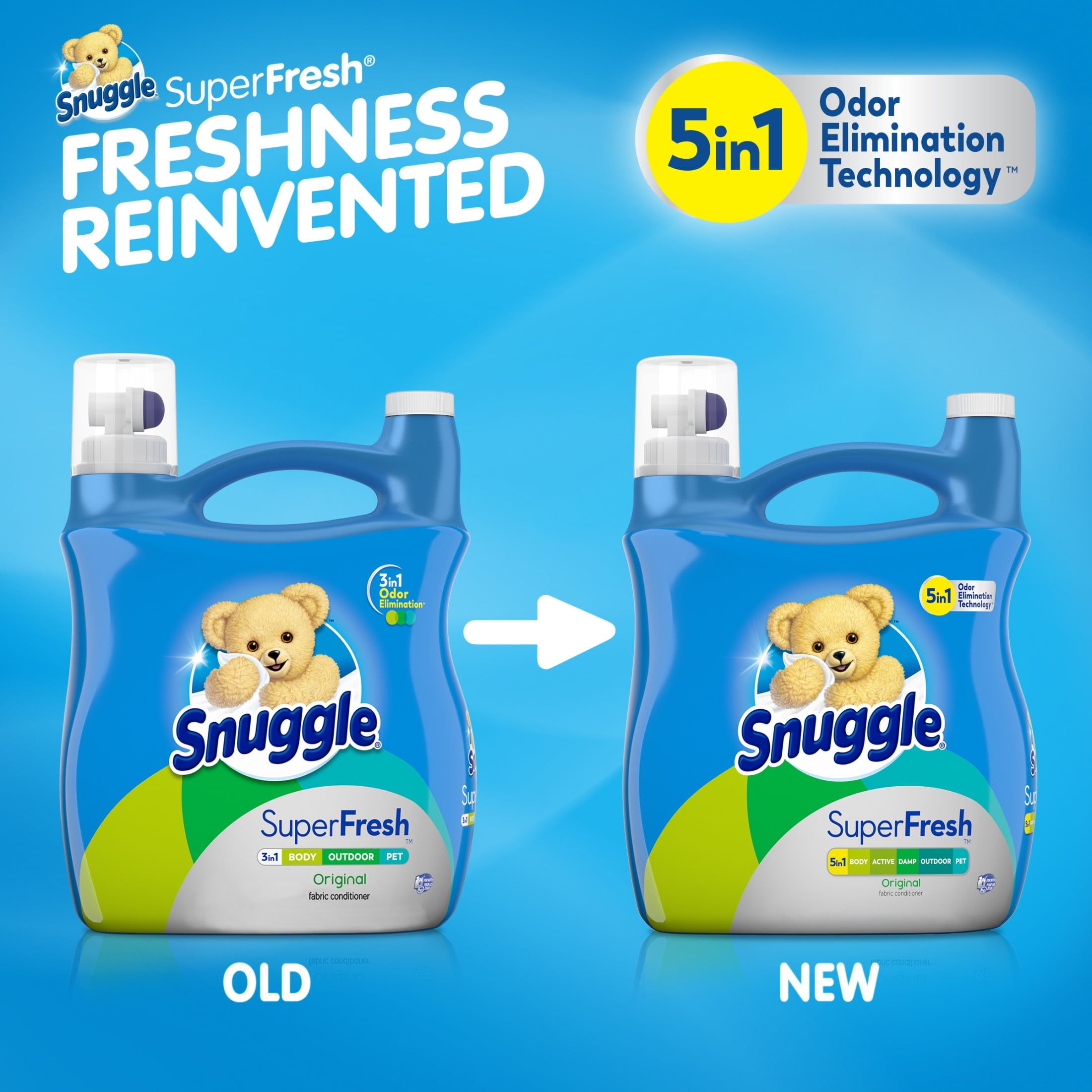 Snuggle Super Fresh Liquid Fabric Softener with Odor Eliminating Technology - Original, 140oz, 132 Loads