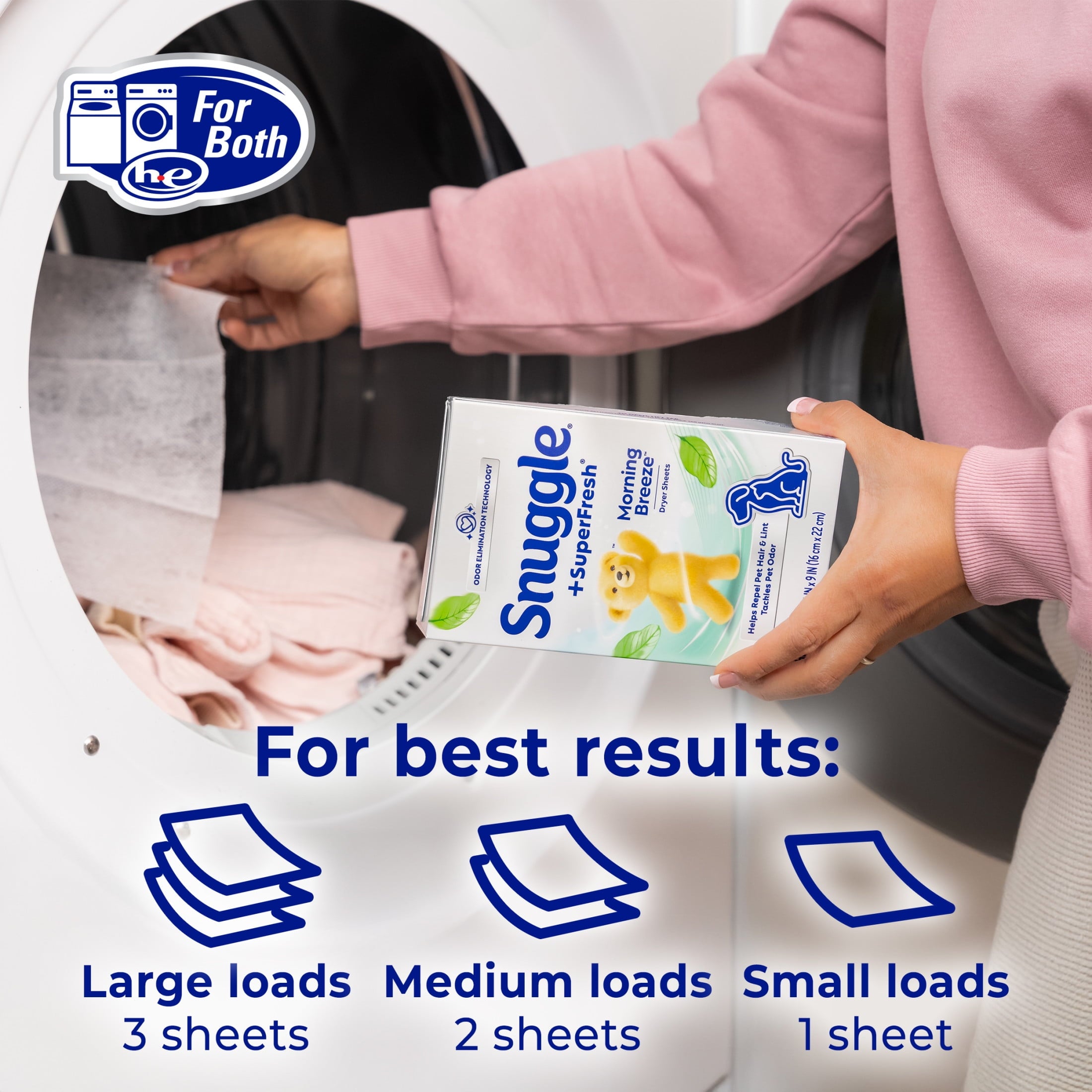 Snuggle SuperFresh Morning Breeze - Dryer Sheets, 105 Count - 2-Pack