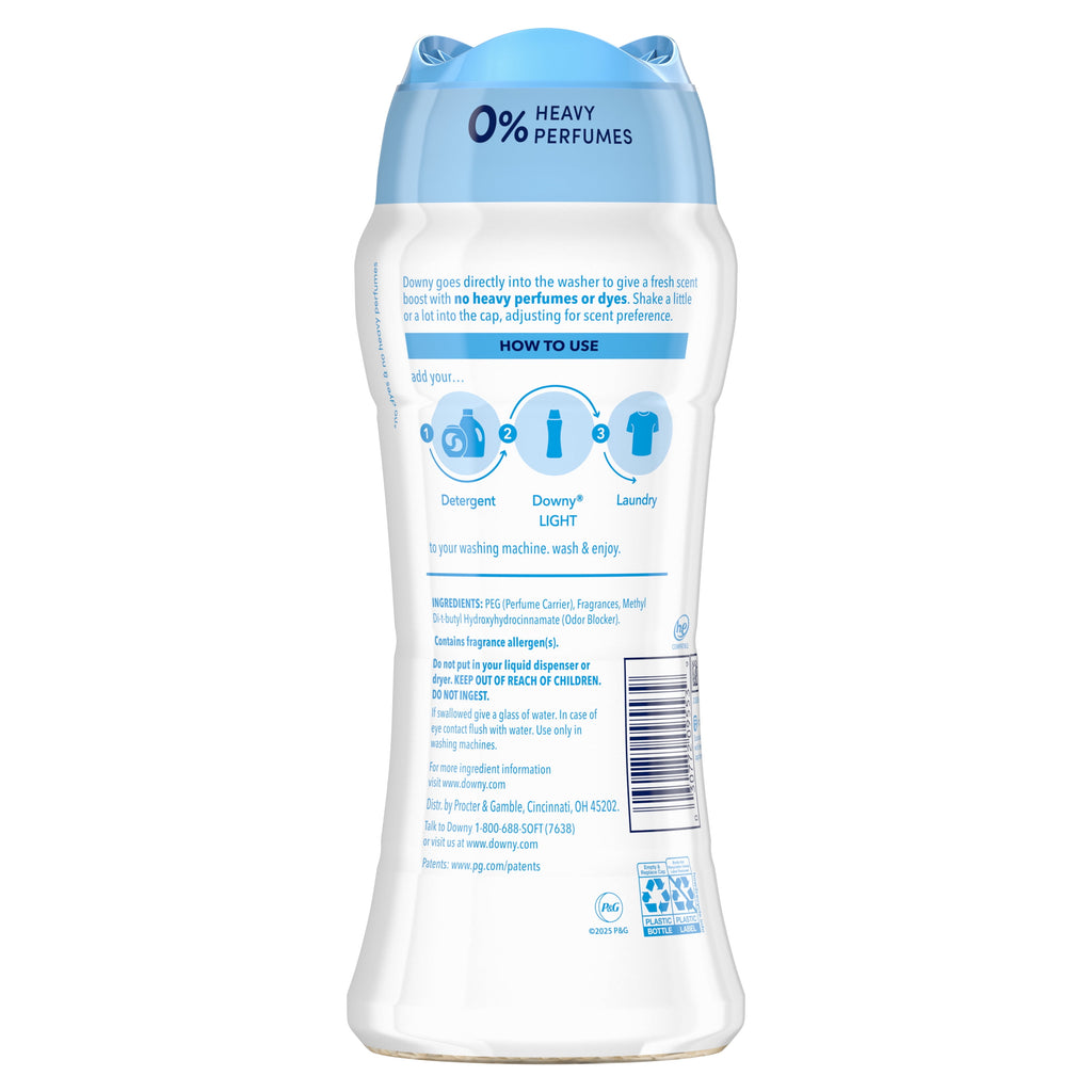 Downy Light In-Wash Scent Booster Laundry Beads - No Heavy Perfumes, Ocean Mist Scent, 12.2 oz