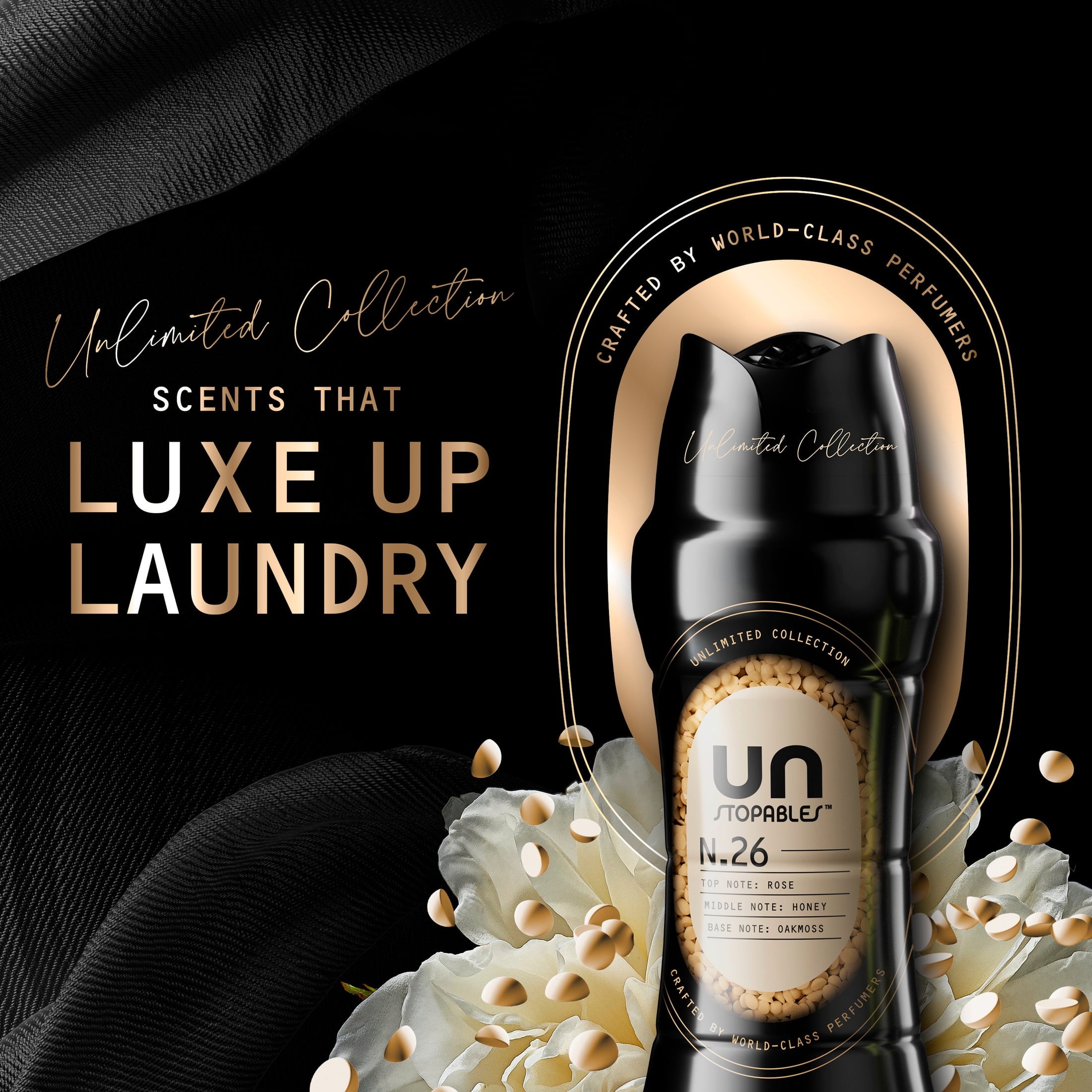 Downy Unstopables Unlimited Collection In-Wash Laundry Scent Booster Beads - N.26, 21.1 oz
