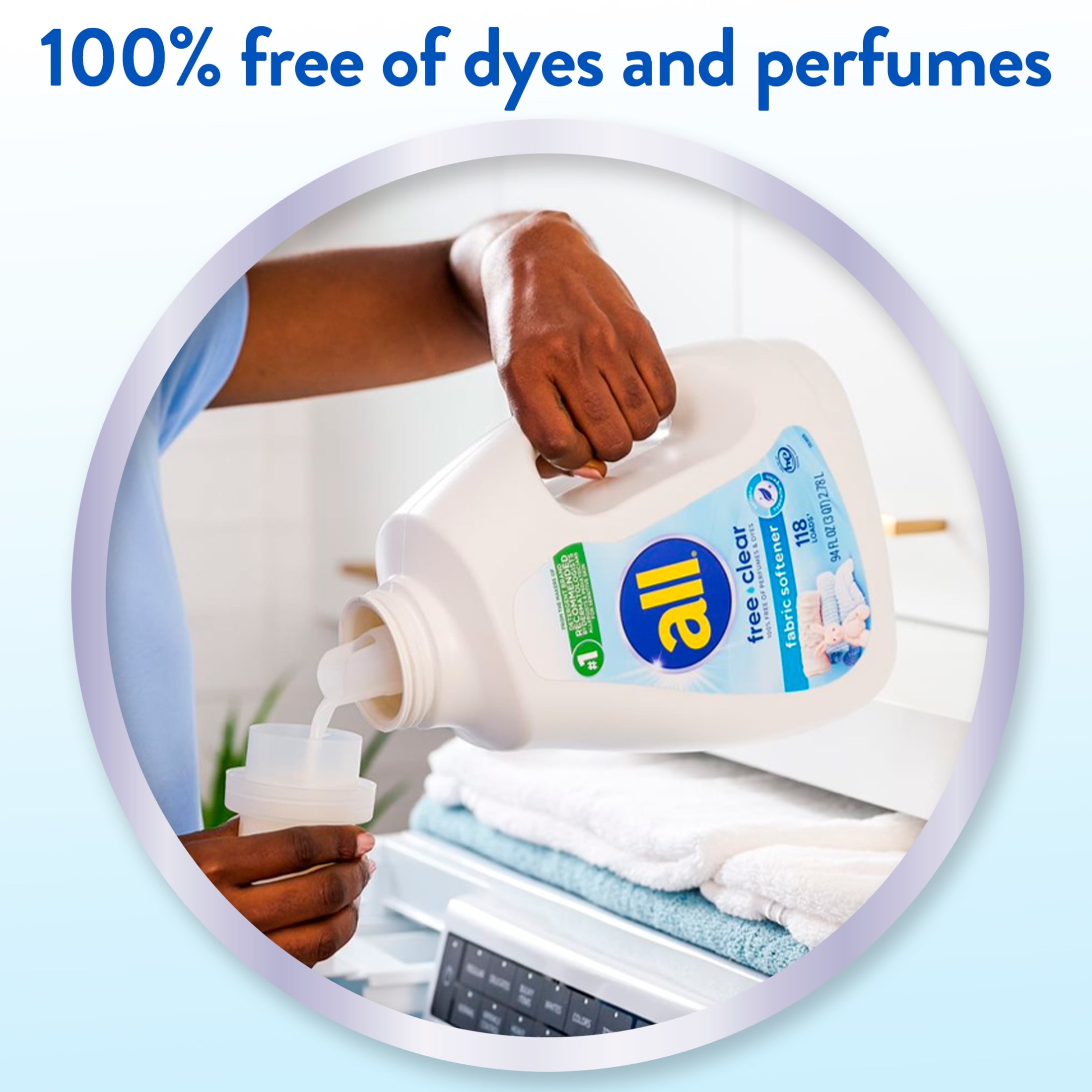 all Liquid Fabric Softener for Sensitive Skin - Free Clear, 40 fluid Ounces - 3-Pack