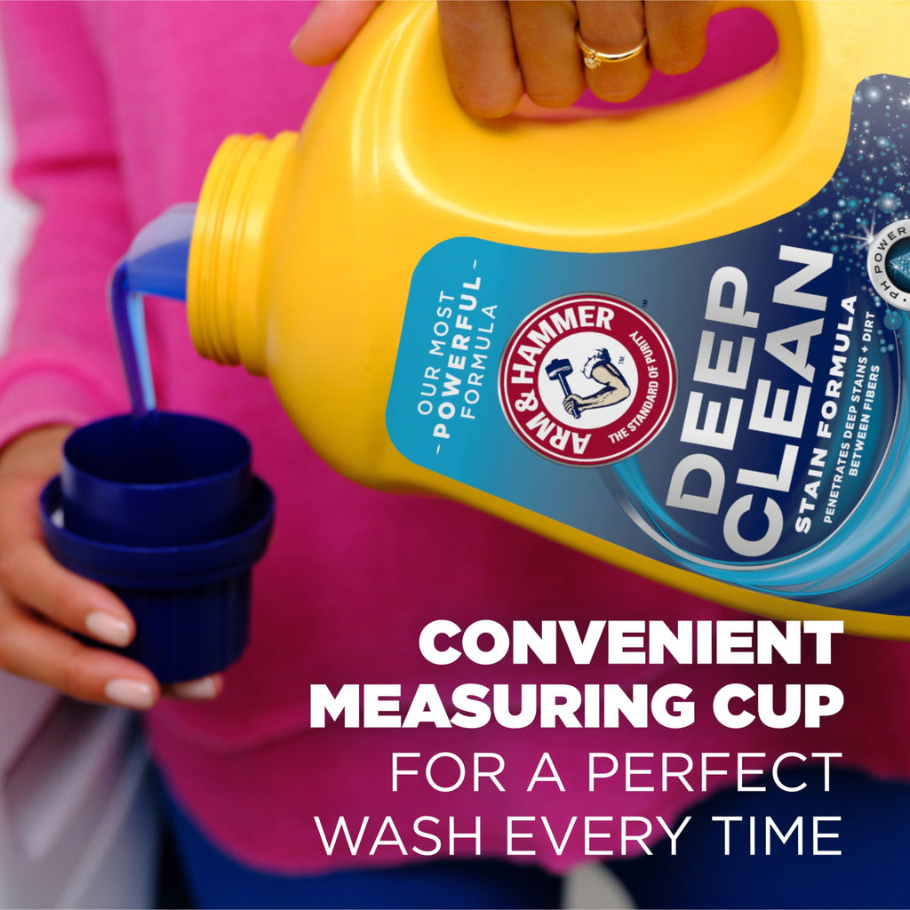 ARM & HAMMER Deep Clean OxiClean Max Force Laundry Detergent - Sparkling Clean, 75 fl oz, 50 Loads