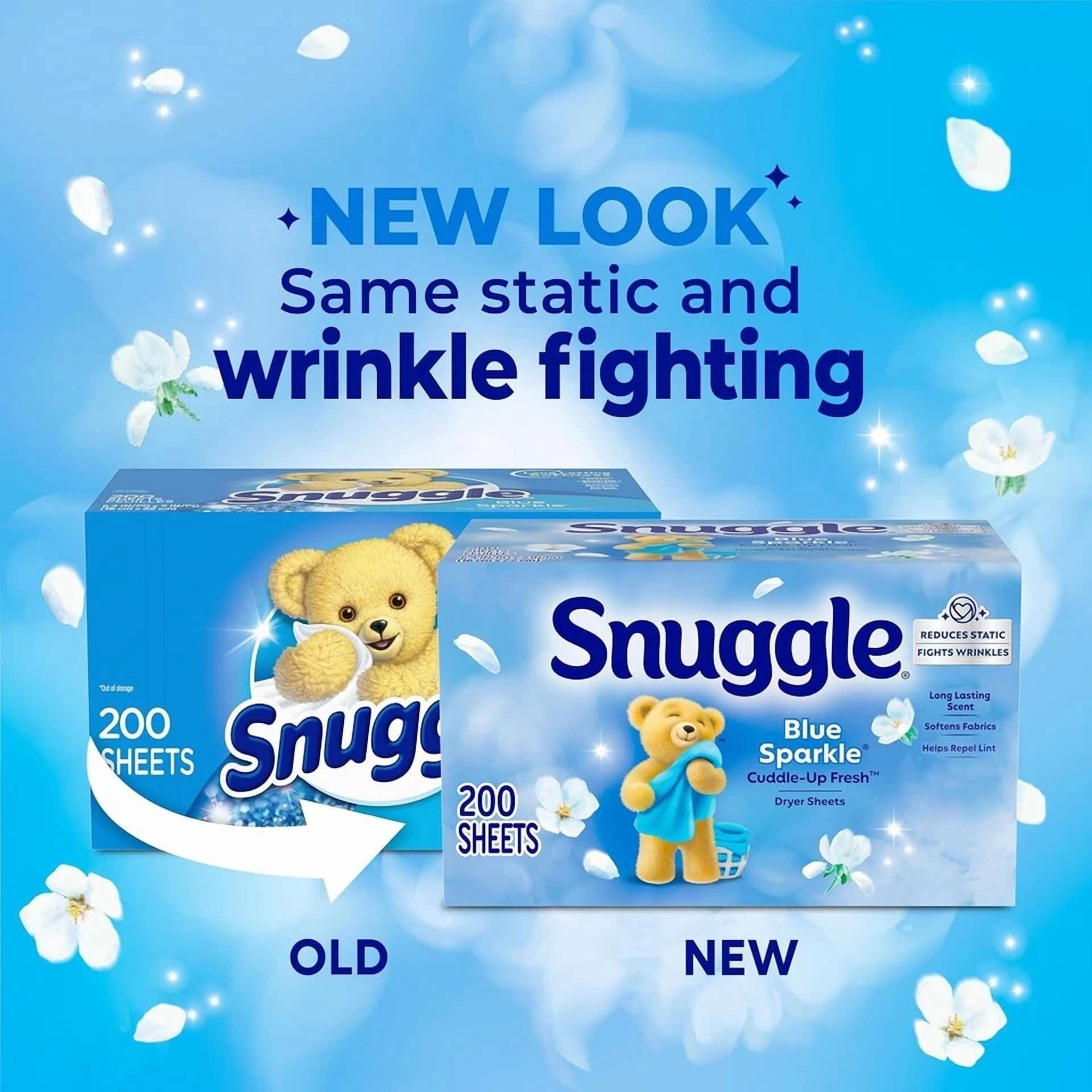 Snuggle Fabric Softener Dryer Sheets - Blue Sparkle, 200 Count