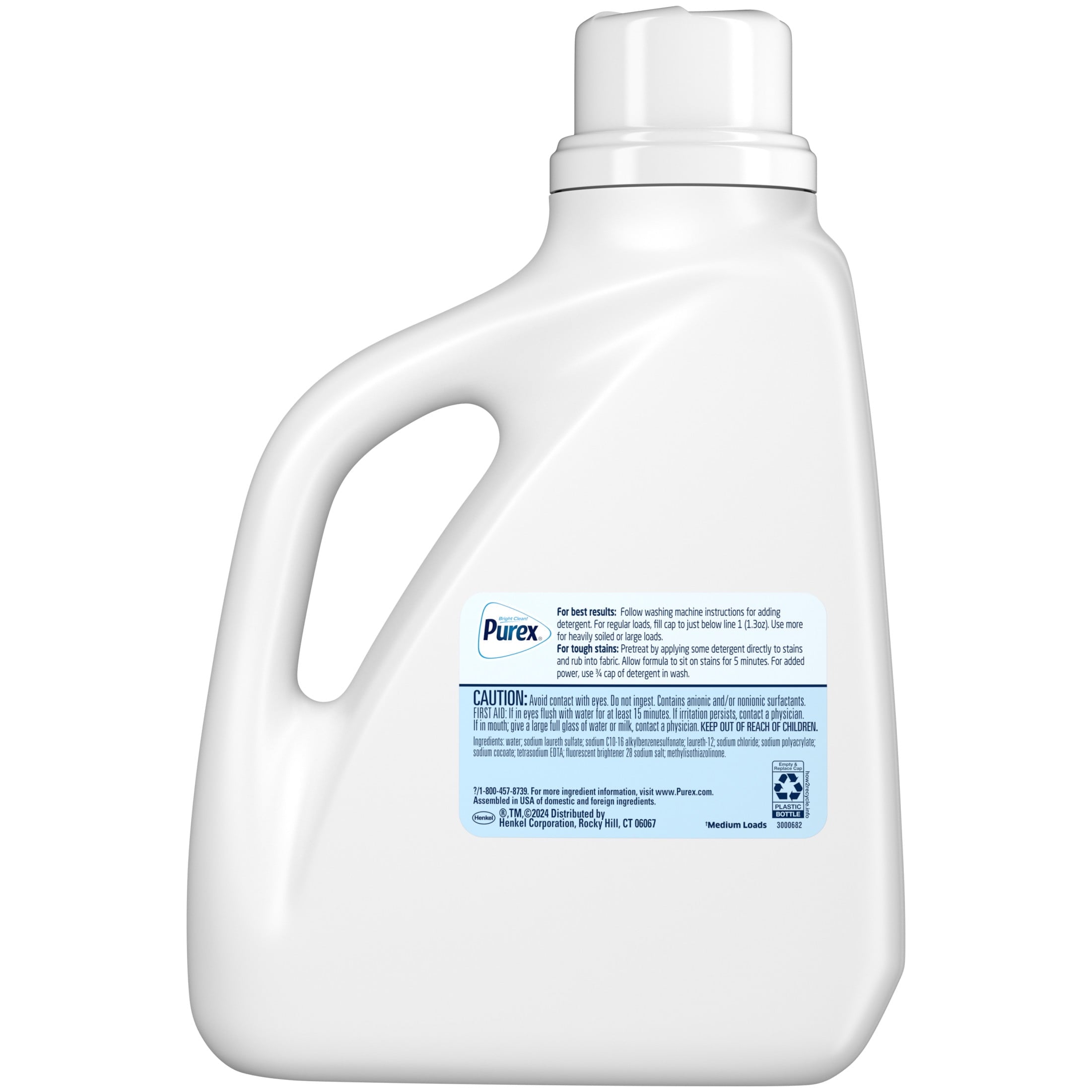 Purex Free & Clear Liquid Laundry Detergent for Sensitive Skin - 75 fl oz, 57 Loads