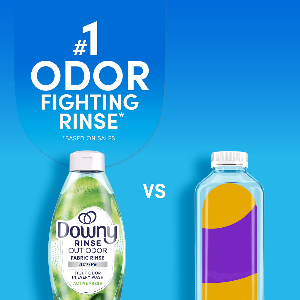 Downy Rinse Out Odor Laundry Rinse - Active Fresh Scent, 48 fl oz