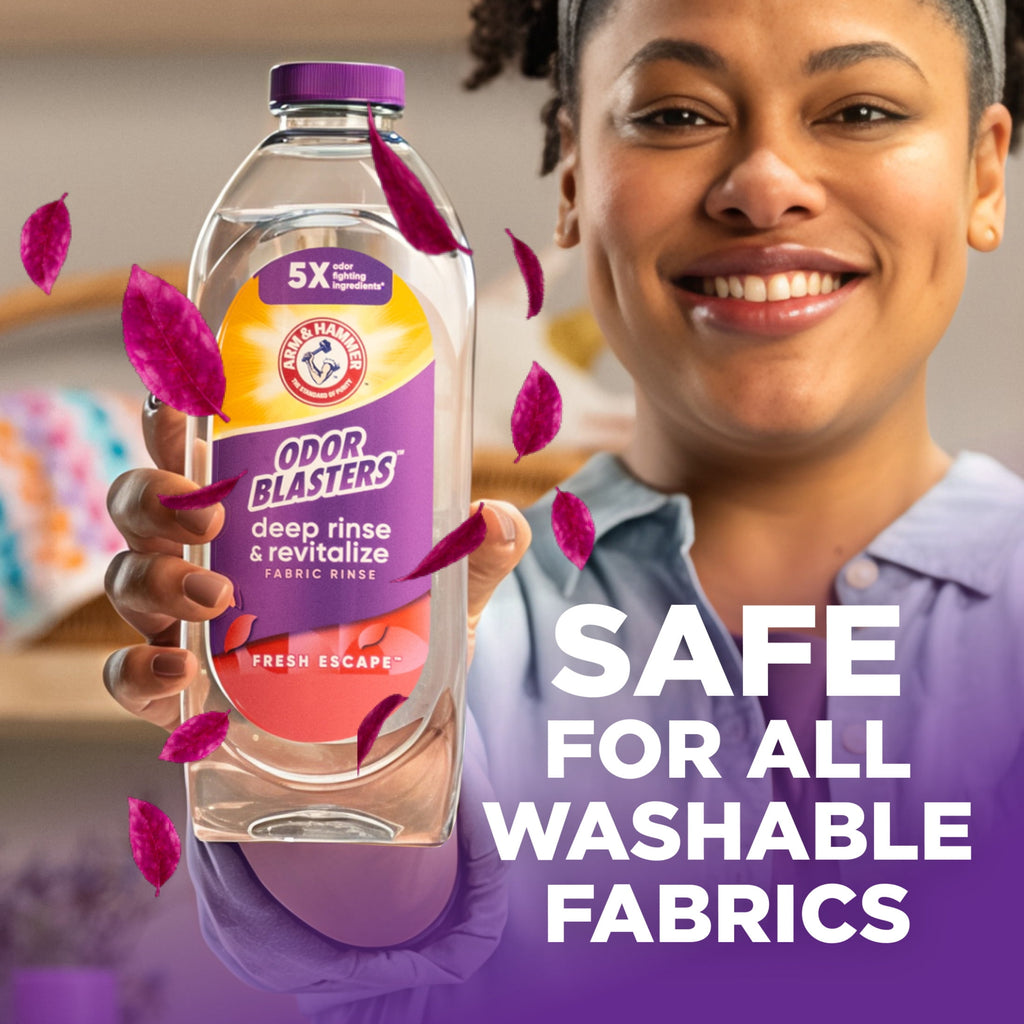 ARM & HAMMER Odor Blasters Deep Rinse and Revitalize Laundry Fabric Rinse - Fresh Escape, 50 fl oz