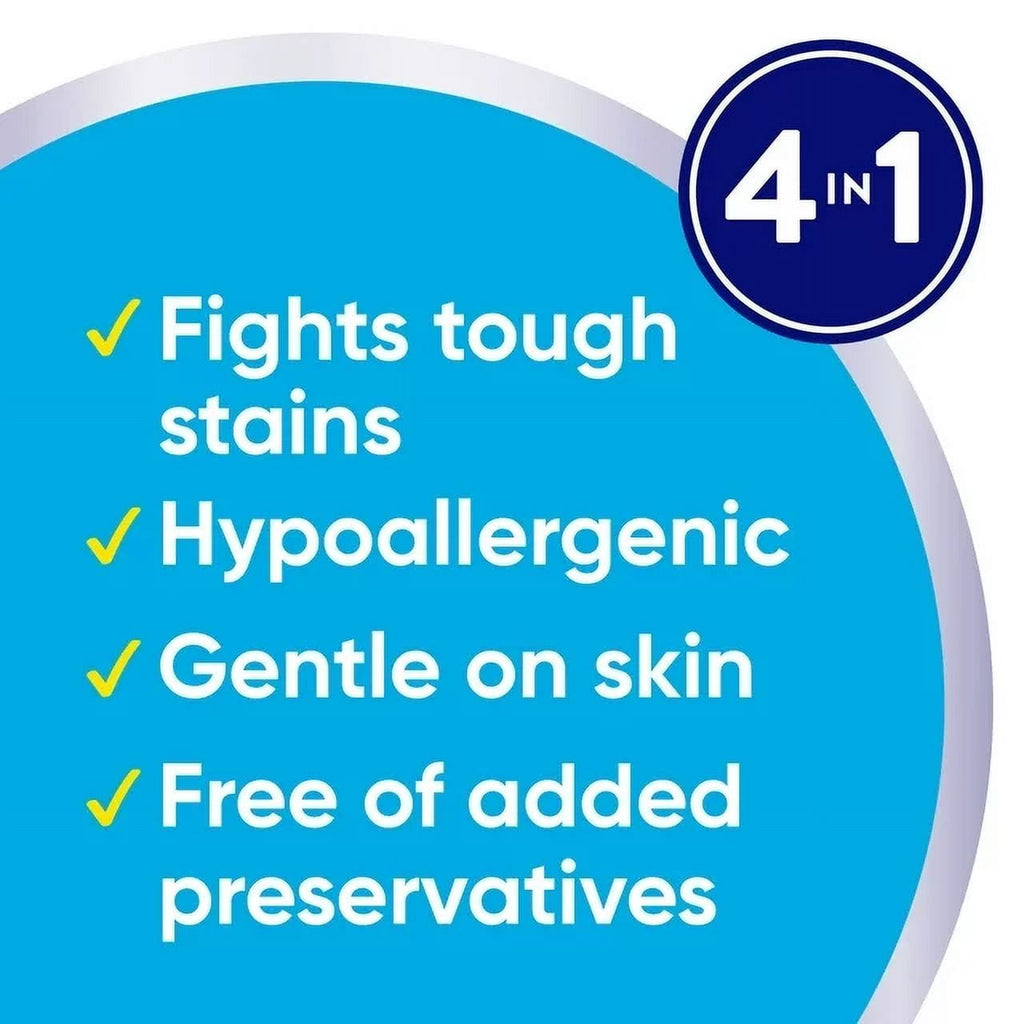 Mighty Pacs Laundry Detergent Pacs - Free Clear for Sensitive Skin, Unscented and Dye Free, 60 Count