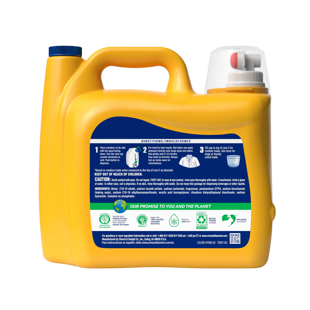 ARM & HAMMER Sensitive Skin Plus Fresh Scent - 170 Loads Liquid Laundry Detergent, 170 fl oz