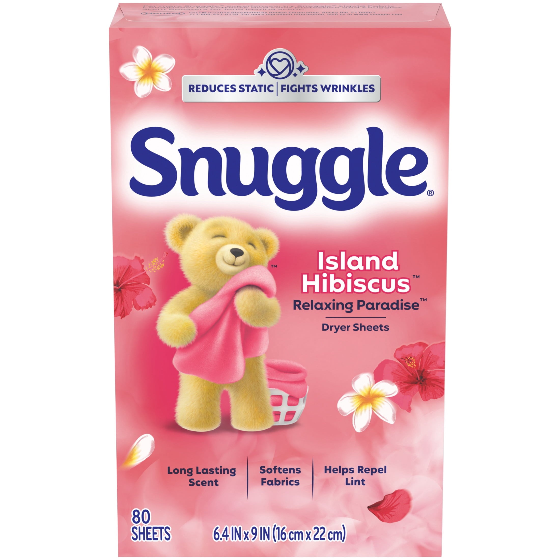 Snuggle Island Hibiscus Relaxing Paradise Dryer Sheets - 80 Count