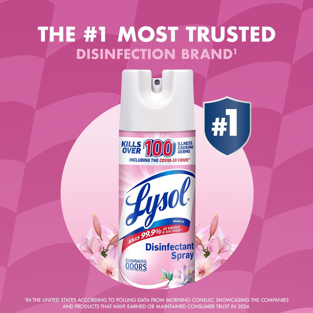 Lysol Disinfectant Spray - Sanitizing and Antibacterial Spray, Deodorizer, Early Morning Breeze, 19 oz (Pack of 2) - 4-Pack