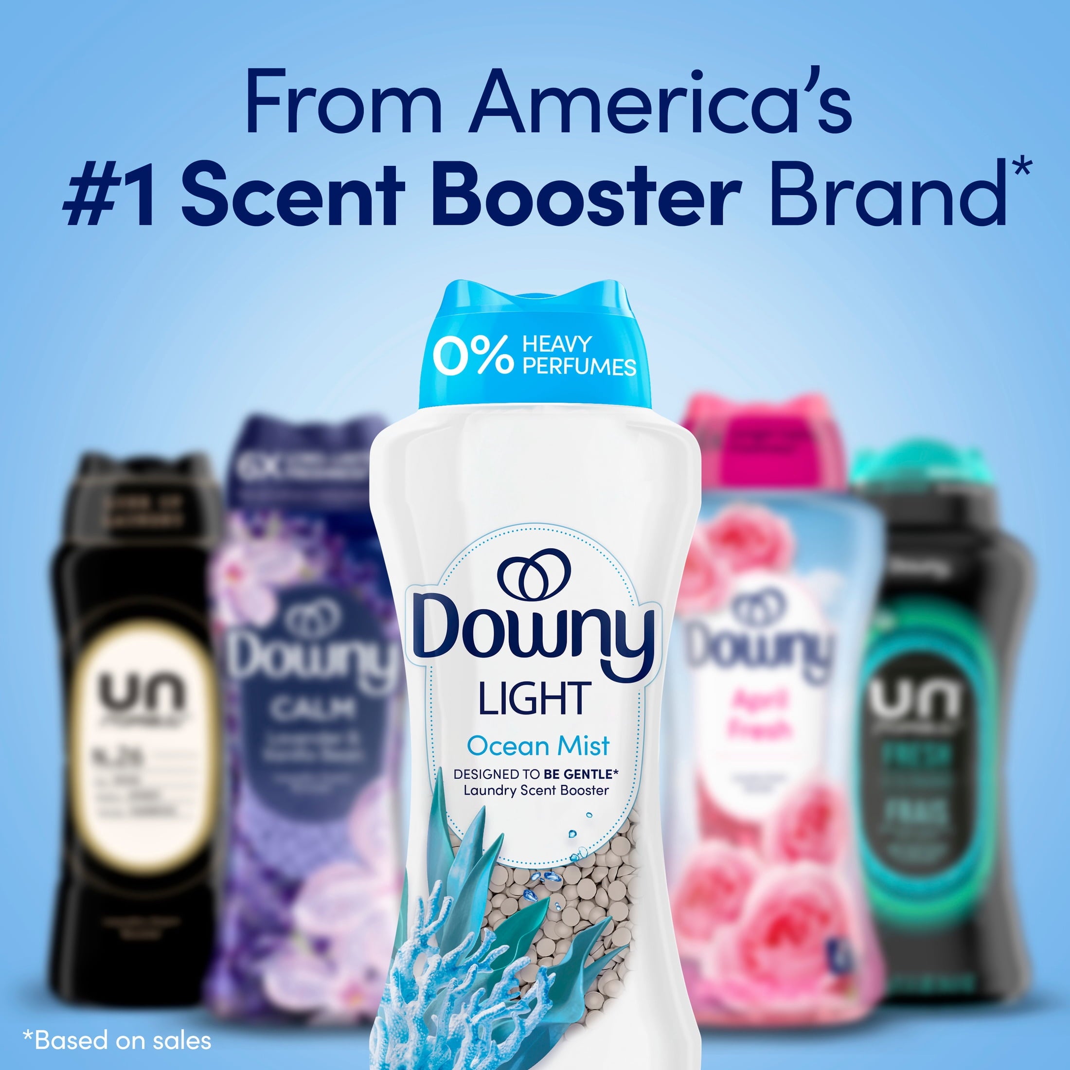 Downy Laundry Scent Beads - Light In-Wash Scent Booster, No Heavy Perfumes, Ocean Mist Scent, 30.1 oz