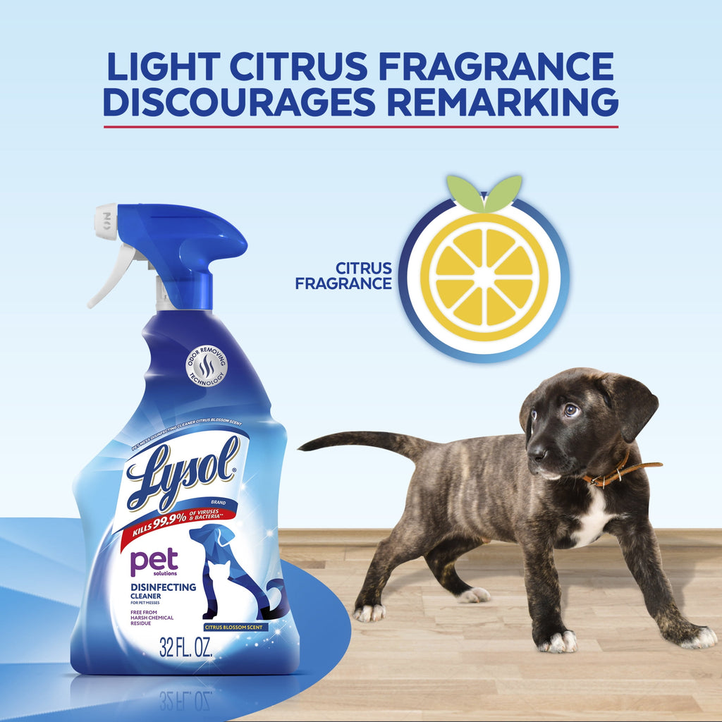 Lysol Pet Solutions –Disinfecting Cleaner - Citrus Blossom Scent, 32 fl oz