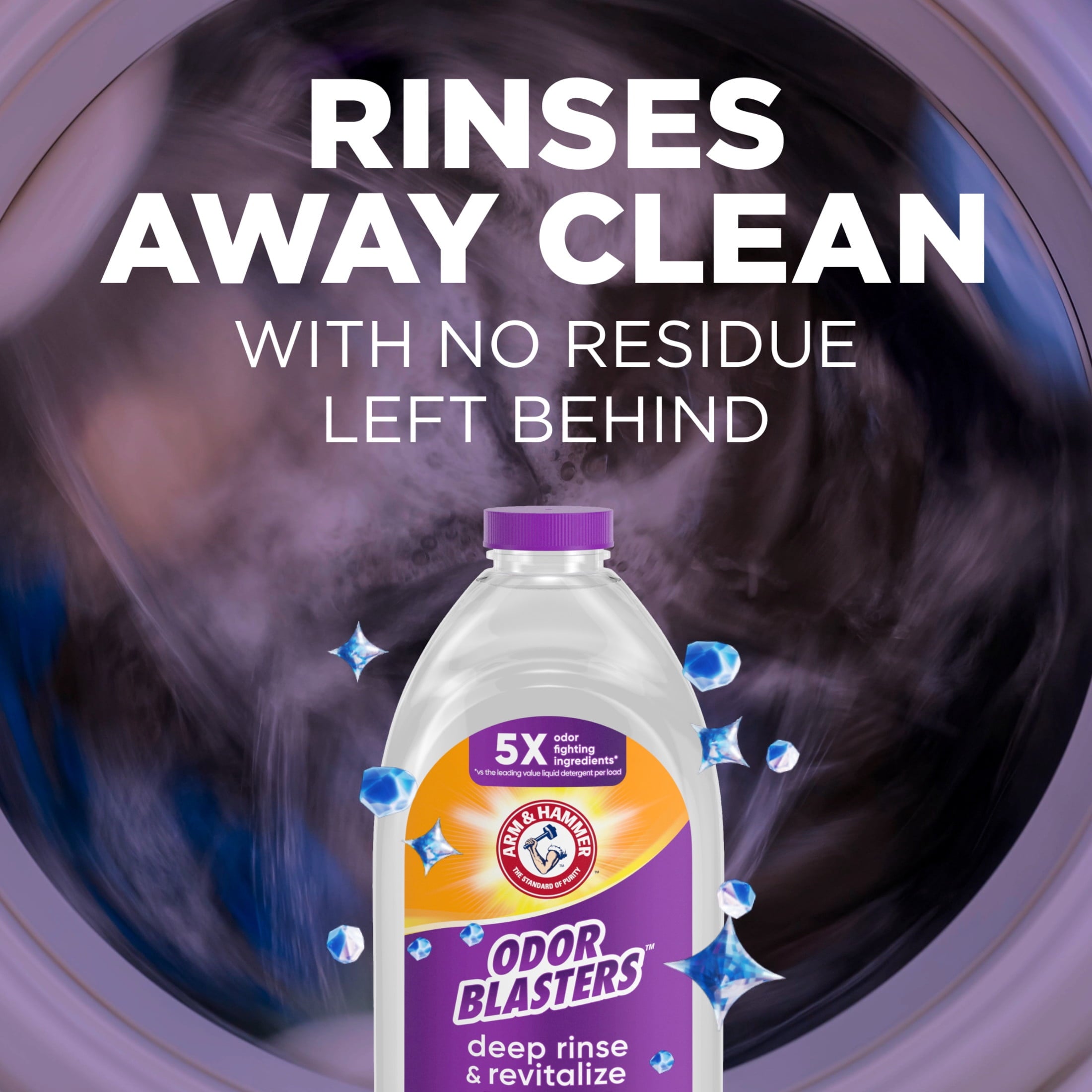 ARM & HAMMER Odor Blasters Deep Rinse and Revitalize Fabric Rinse - Fresh Burst, 28 fl oz - 6-Pack