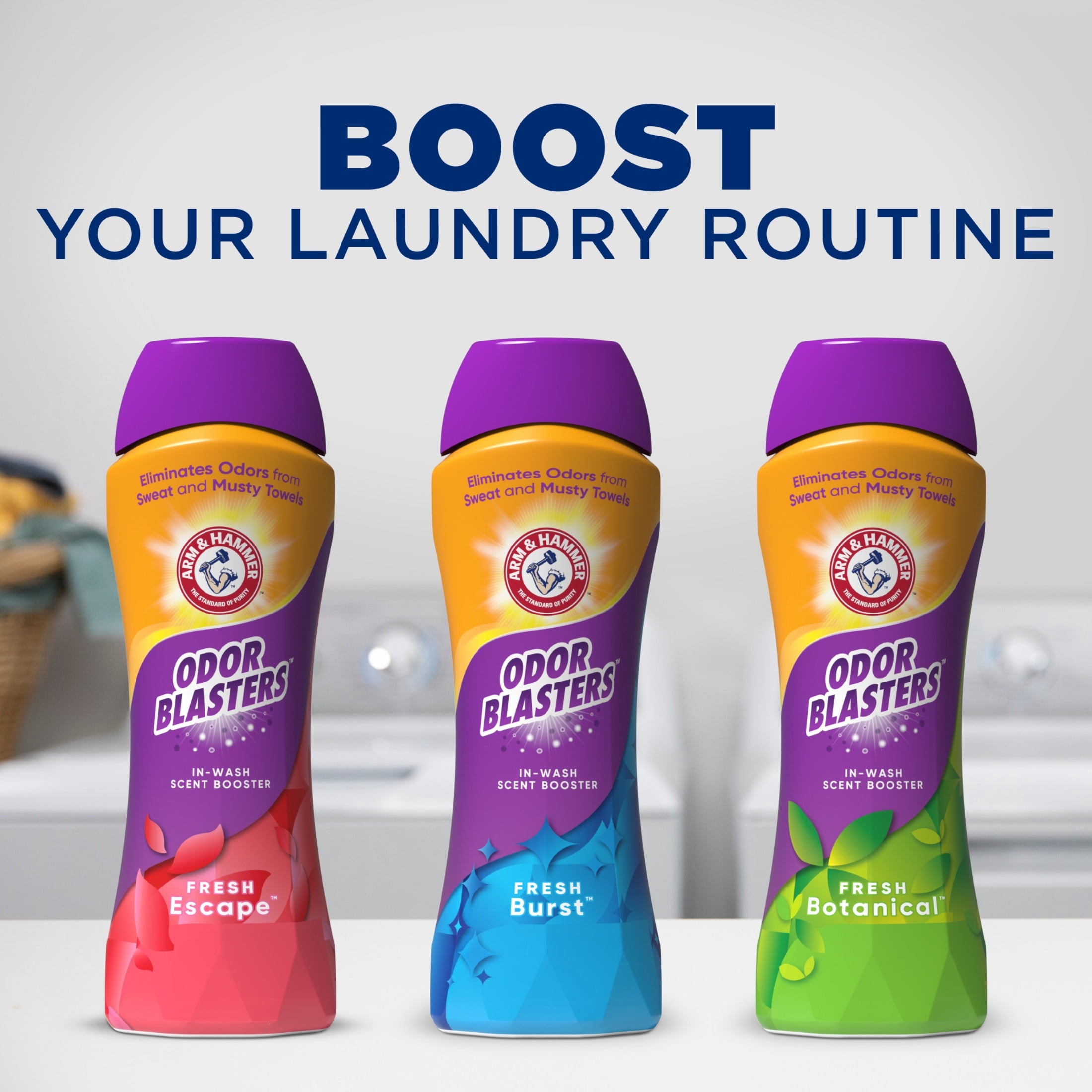 ARM & HAMMER Odor Blasters In-Wash Scent Booster - Laundry Scent Booster Fresh Burst Scent, 12 Oz - 6-Pack