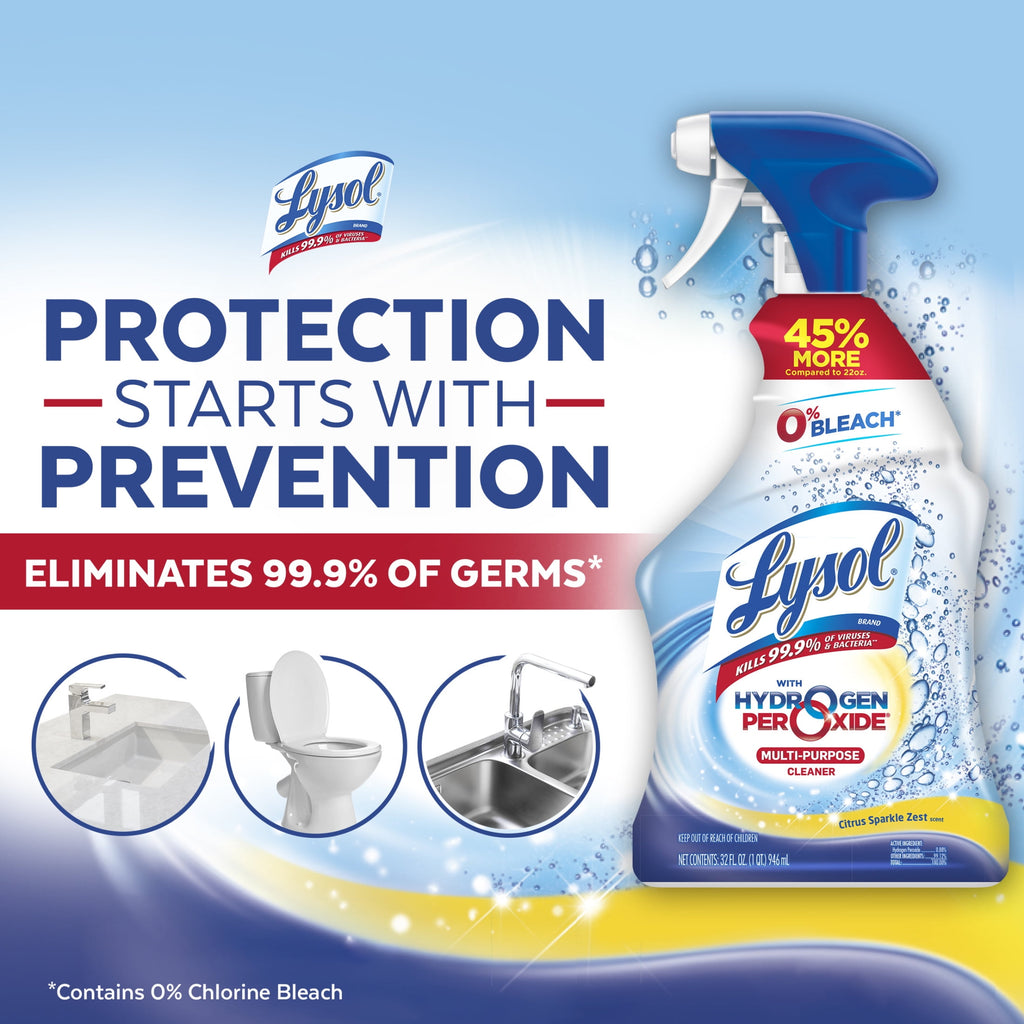 Lysol Bleach Free Hydrogen Peroxide Multi-Purpose Cleaner - Citrus 32 fl oz