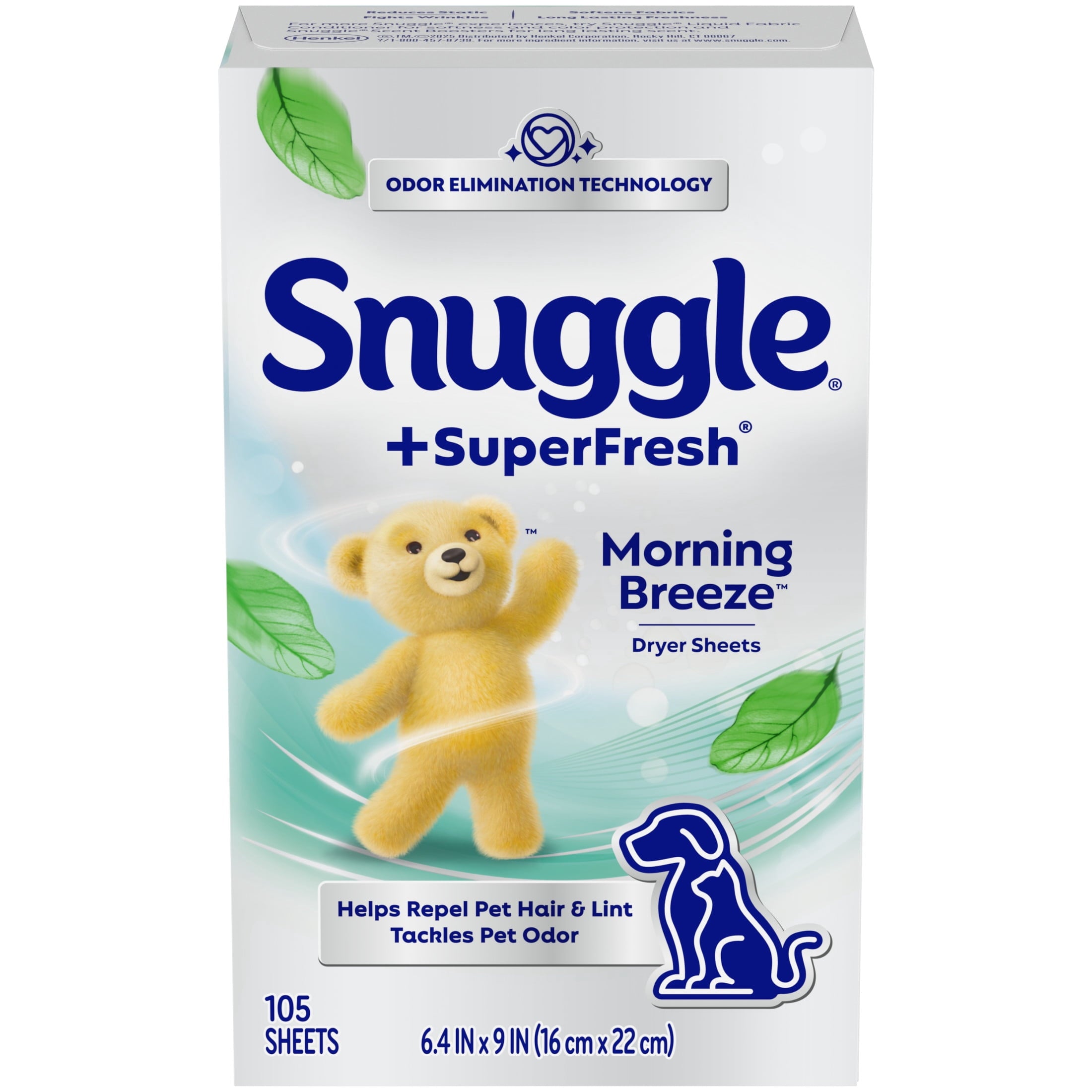 Snuggle SuperFresh Morning Breeze - Dryer Sheets, 105 Count - 2-Pack