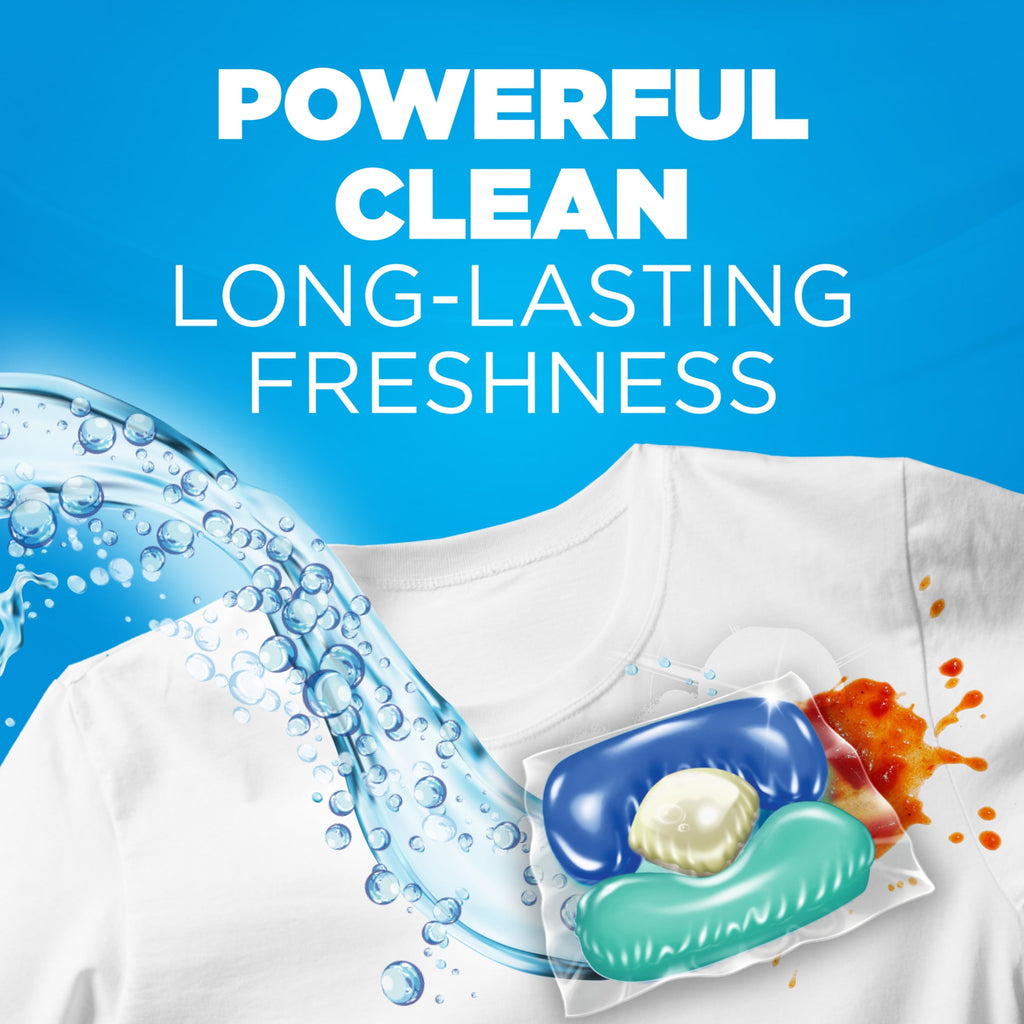 ARM & HAMMER Clean Burst 5-in-1 Laundry Detergent Power Paks - Powerfully Clean, Clean Burst Scent, 42 Count