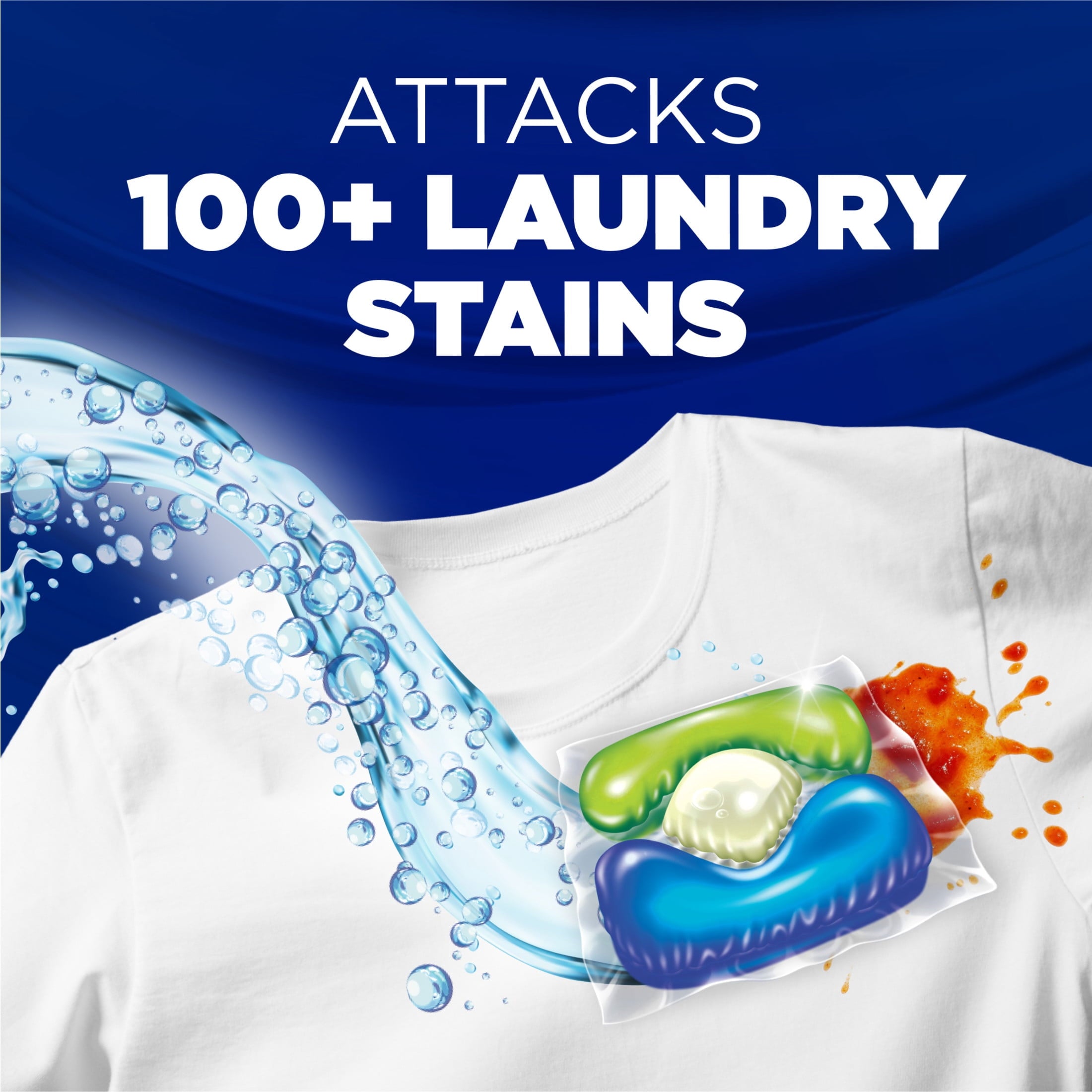 ARM & HAMMER Plus OxiClean Stain Fighters: 5-in-1 Laundry Detergent Power Paks - Fresh Scent, 72 Count